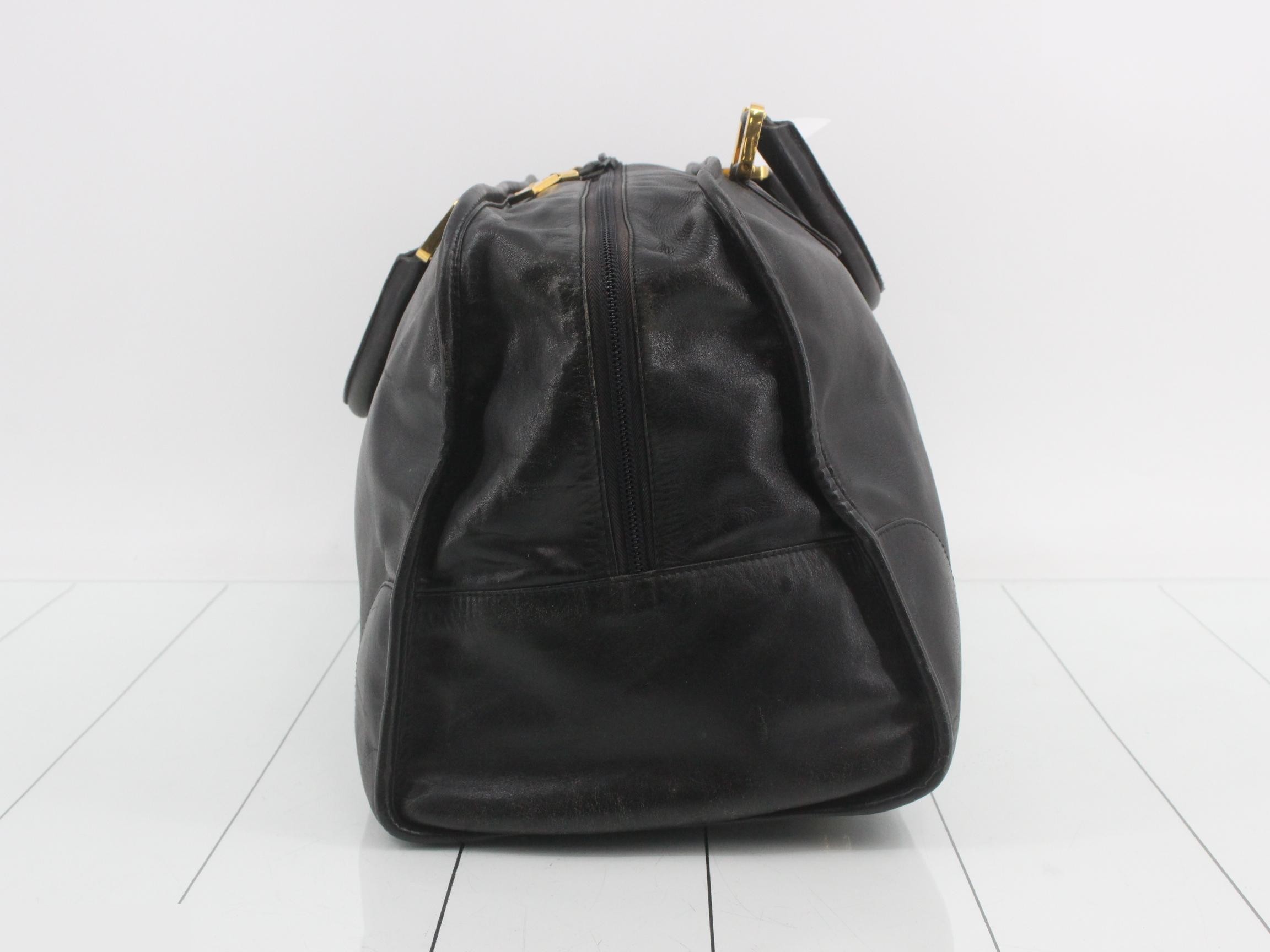 Anagram Boston Bag, Leather, Black — view 4