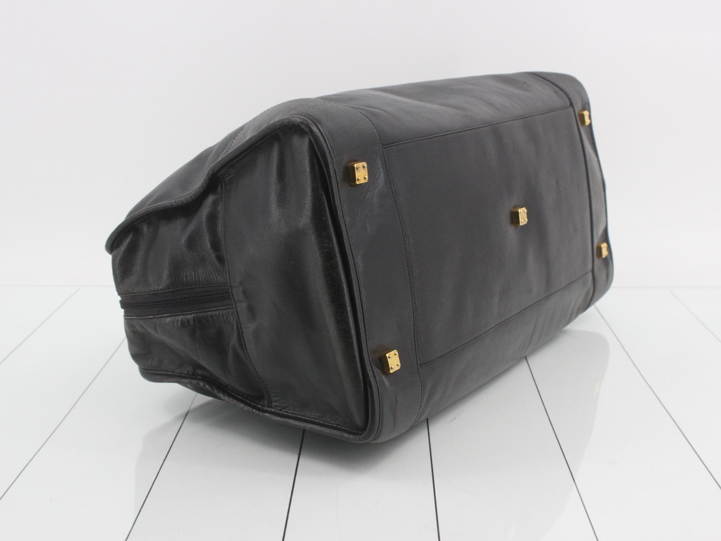 Anagram Boston Bag, Leather, Black — view 5