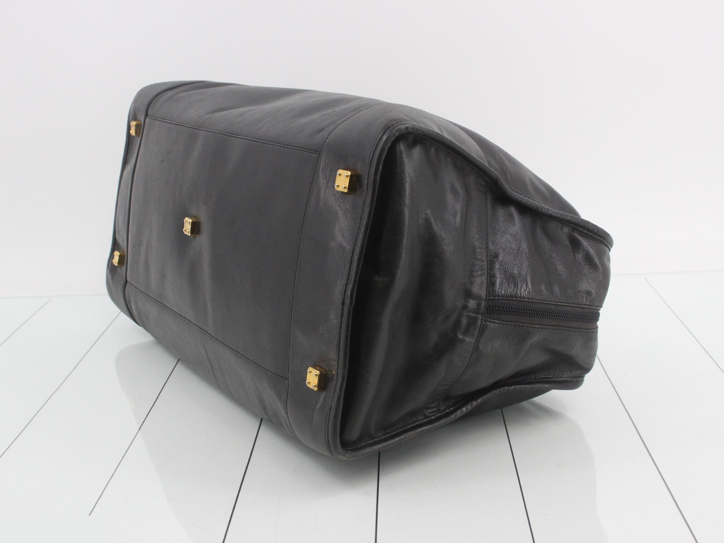 Anagram Boston Bag, Leather, Black — view 6
