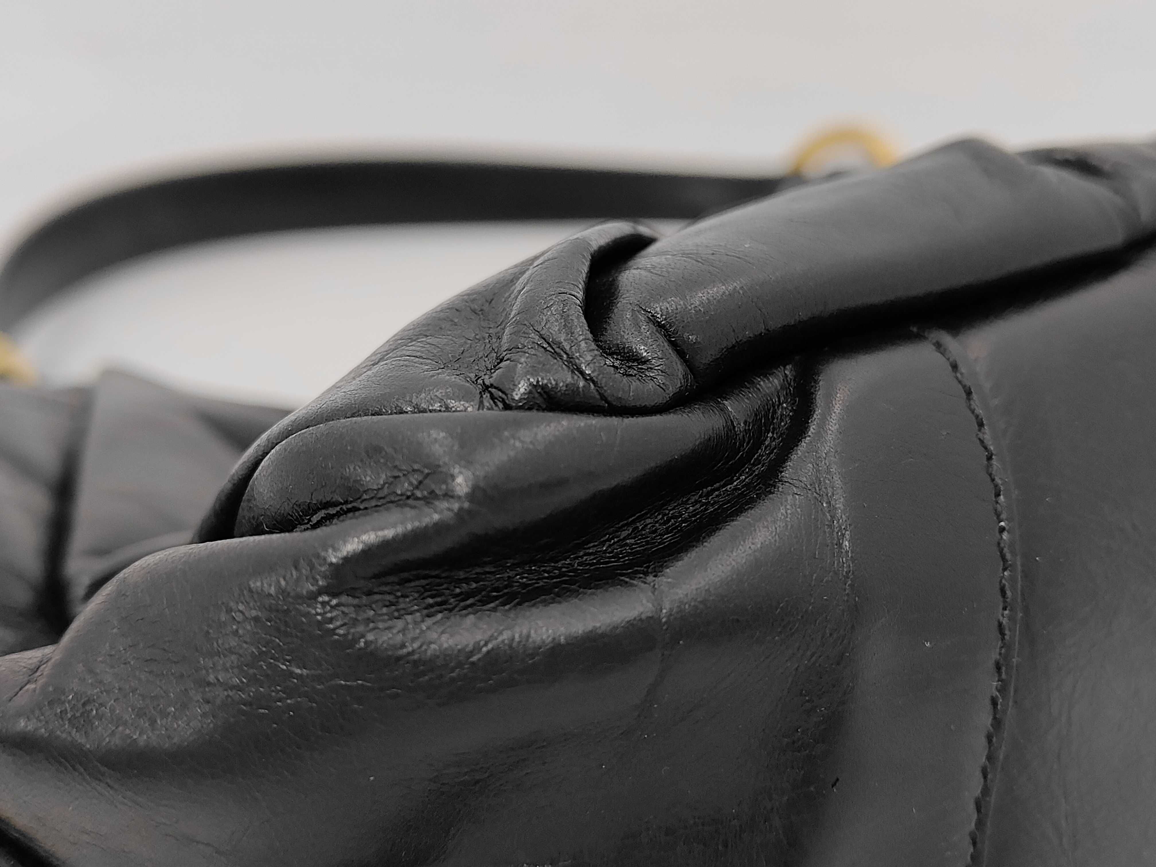 Ribbon Design Calf Leather Mini Bag Handbag Black Handbag — view 6