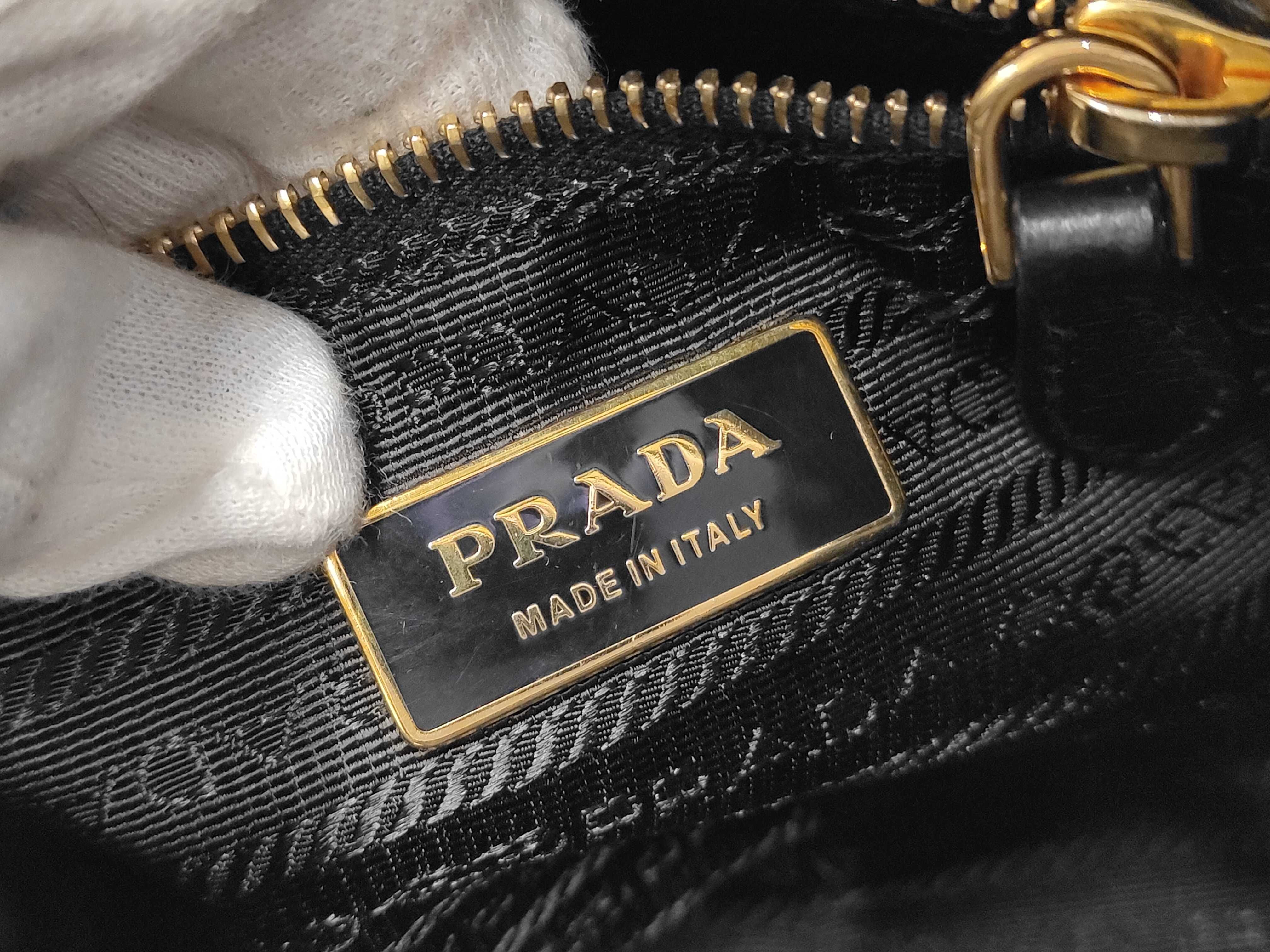 Ribbon Design Calf Leather Mini Bag Handbag Black Handbag — view 9