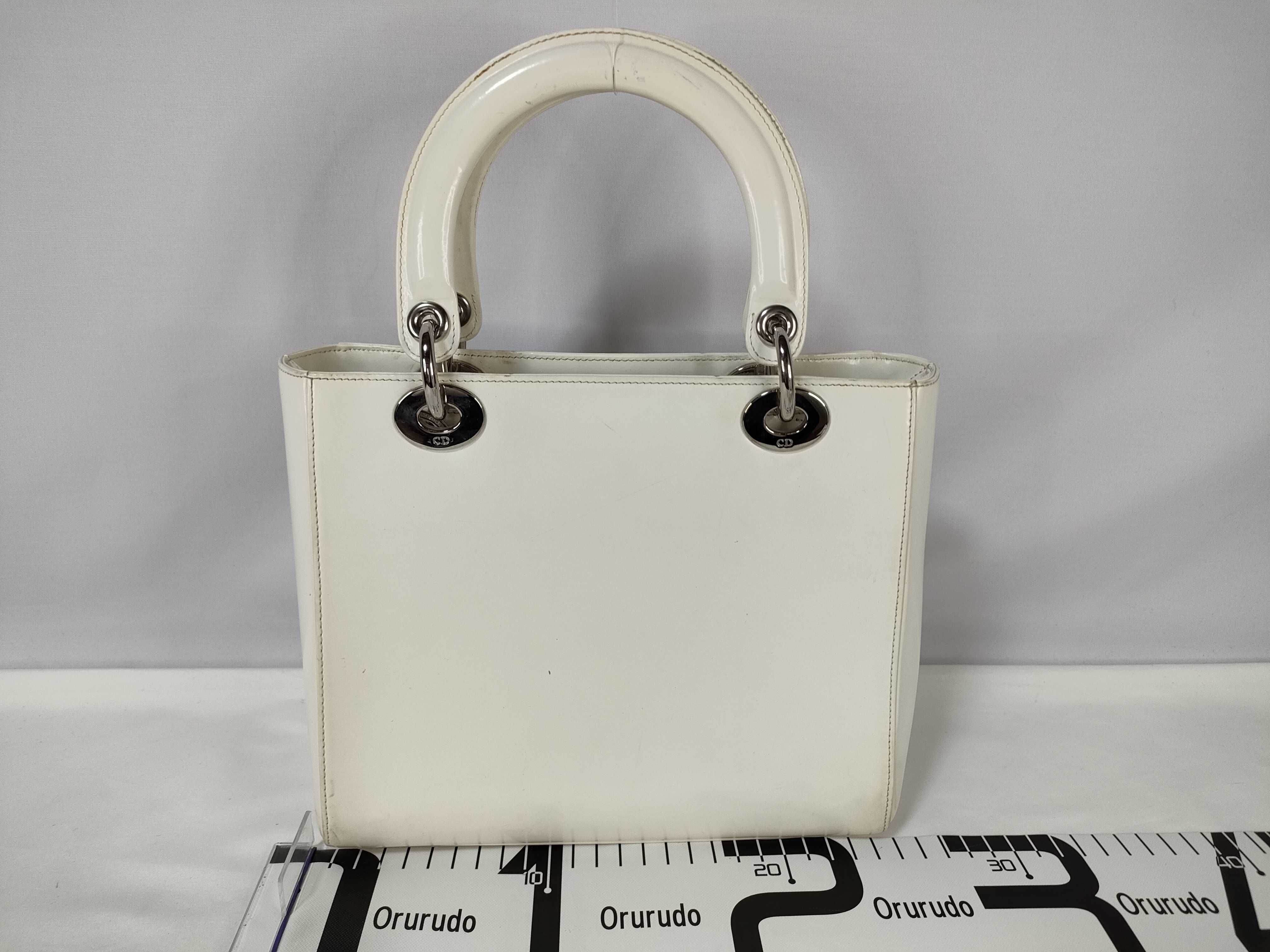 FR- LADY WHITE LEATHER 2 WAY BAG STRAP Handbag — view 2