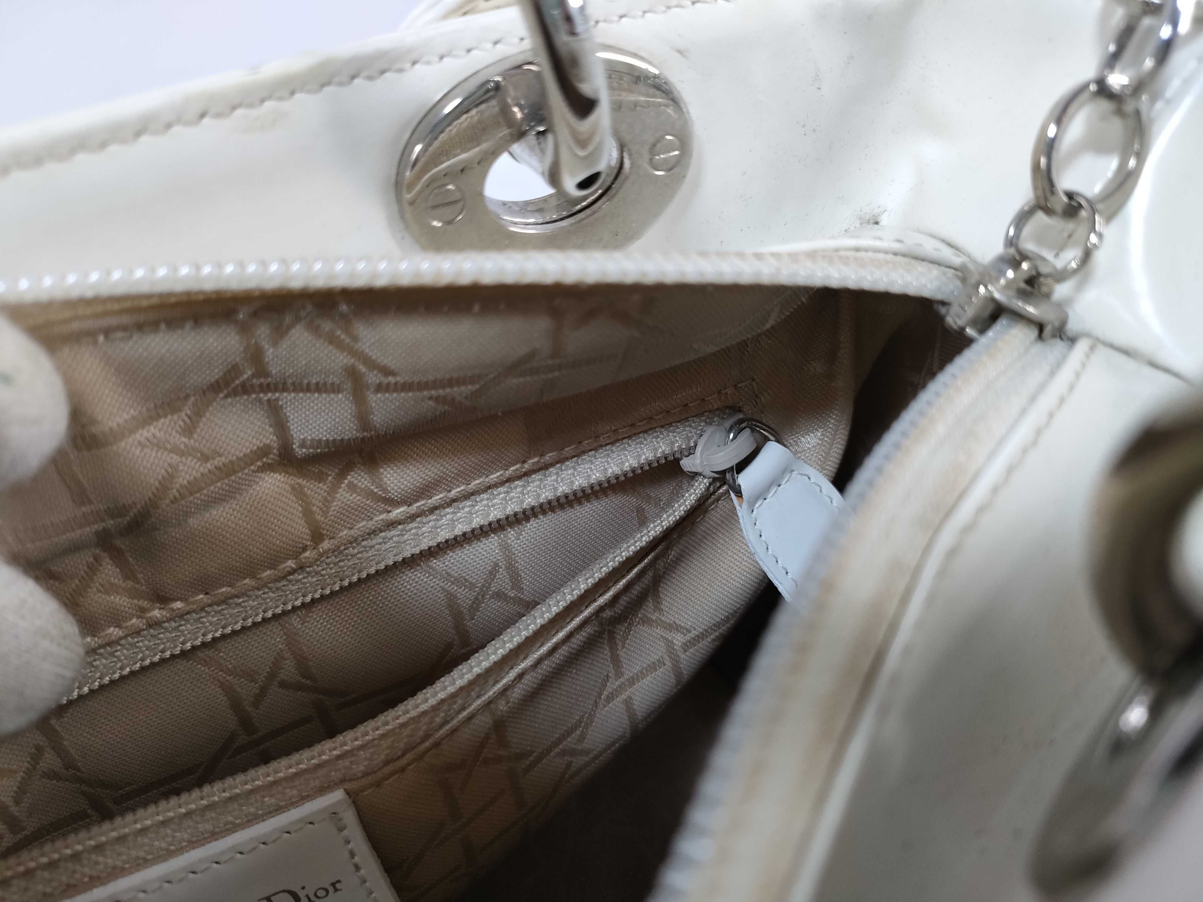 FR- LADY WHITE LEATHER 2 WAY BAG STRAP Handbag — view 13