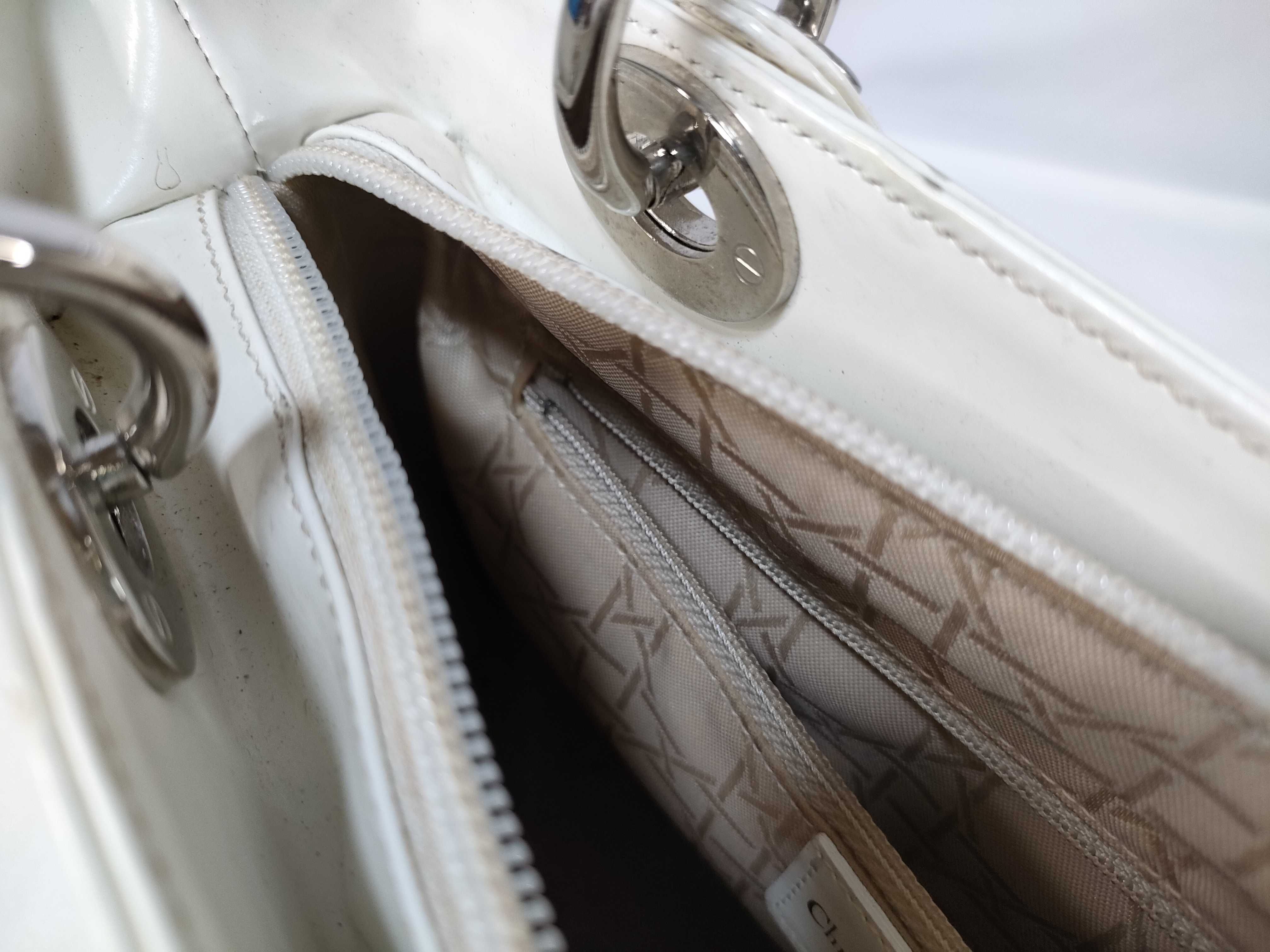 FR- LADY WHITE LEATHER 2 WAY BAG STRAP Handbag — view 14