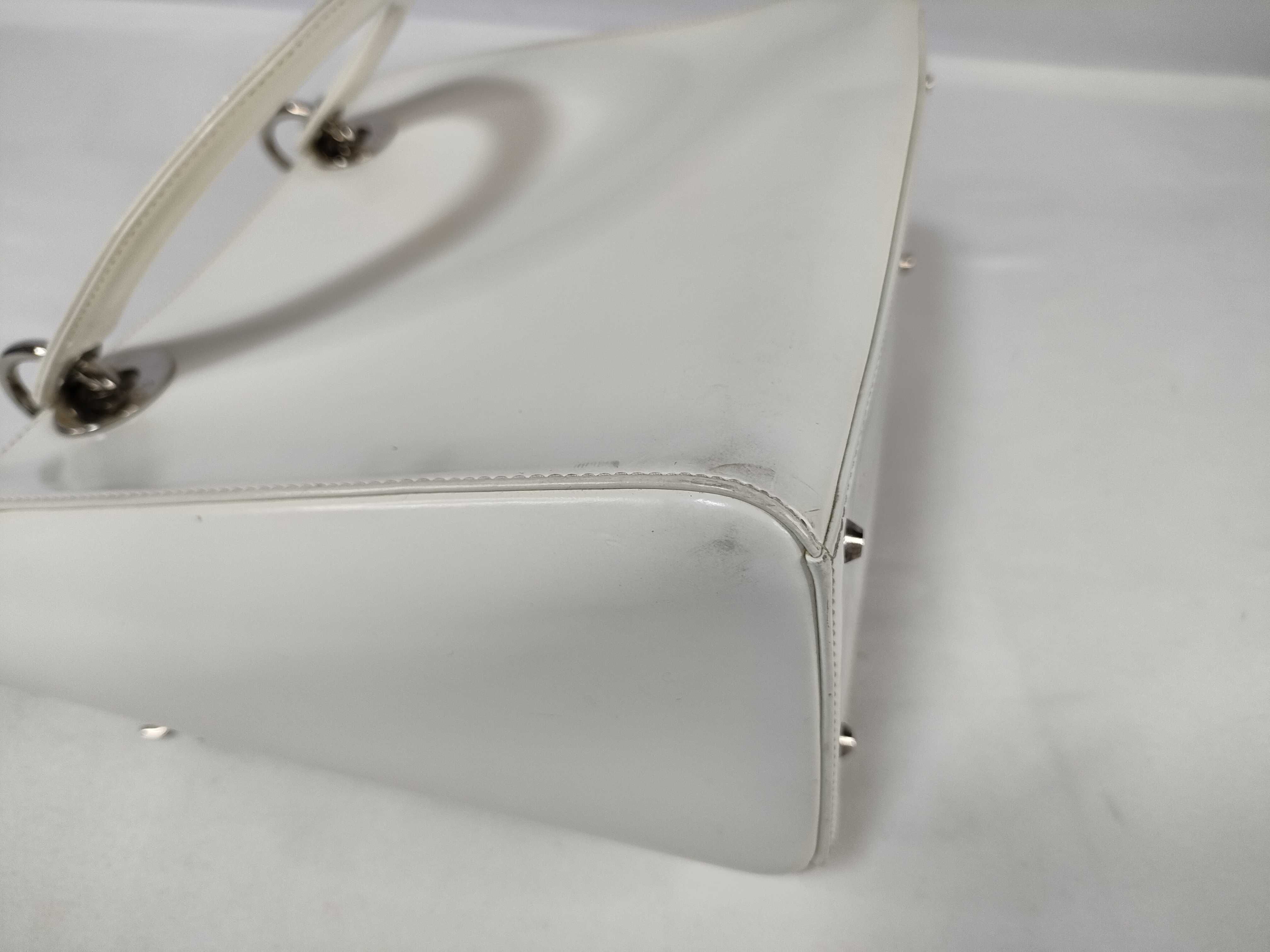 FR- LADY WHITE LEATHER 2 WAY BAG STRAP Handbag — view 15