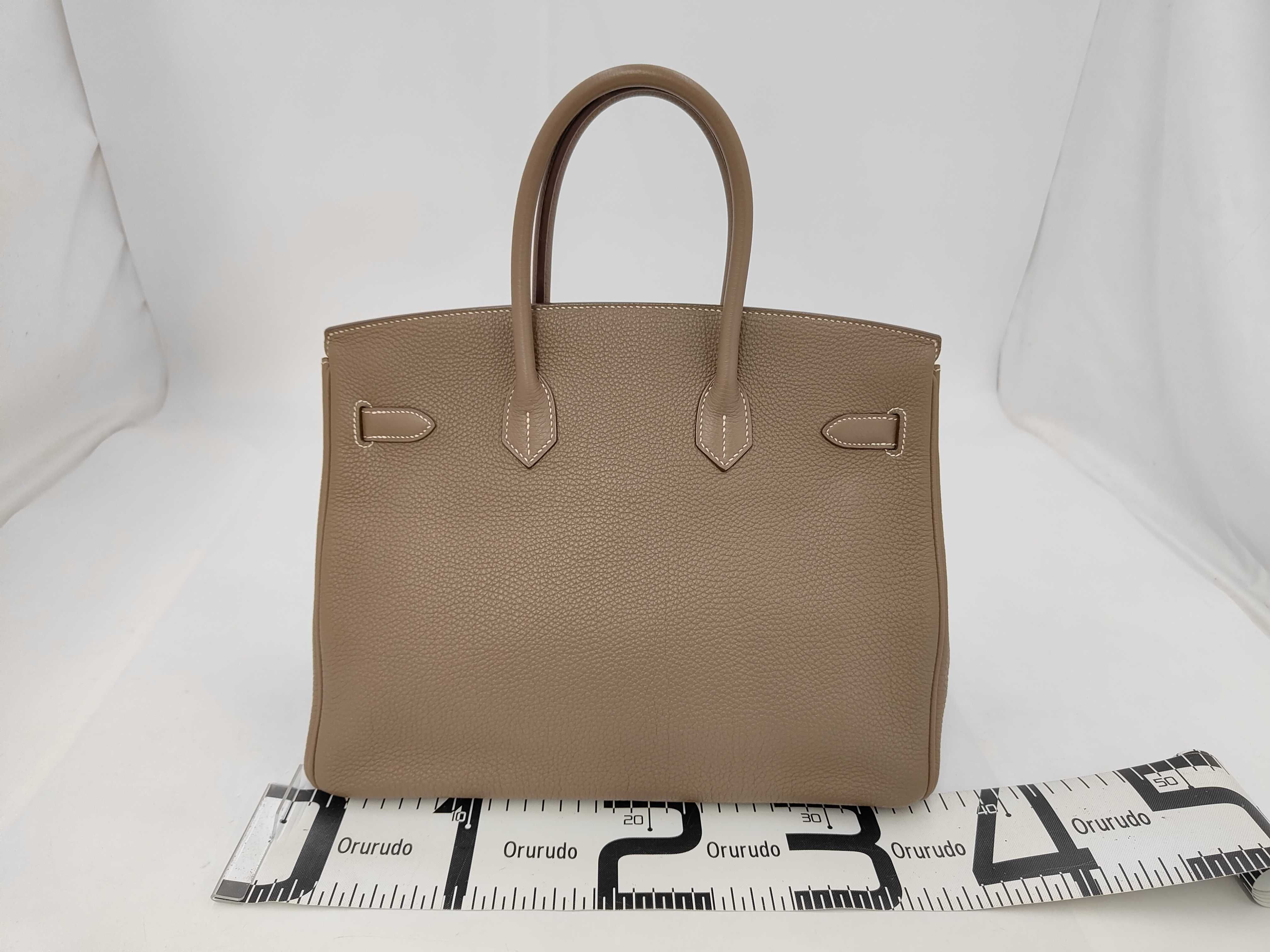 Birkin 35 Etoupe Togo Silver Hardware O Stamp Handbag — view 2