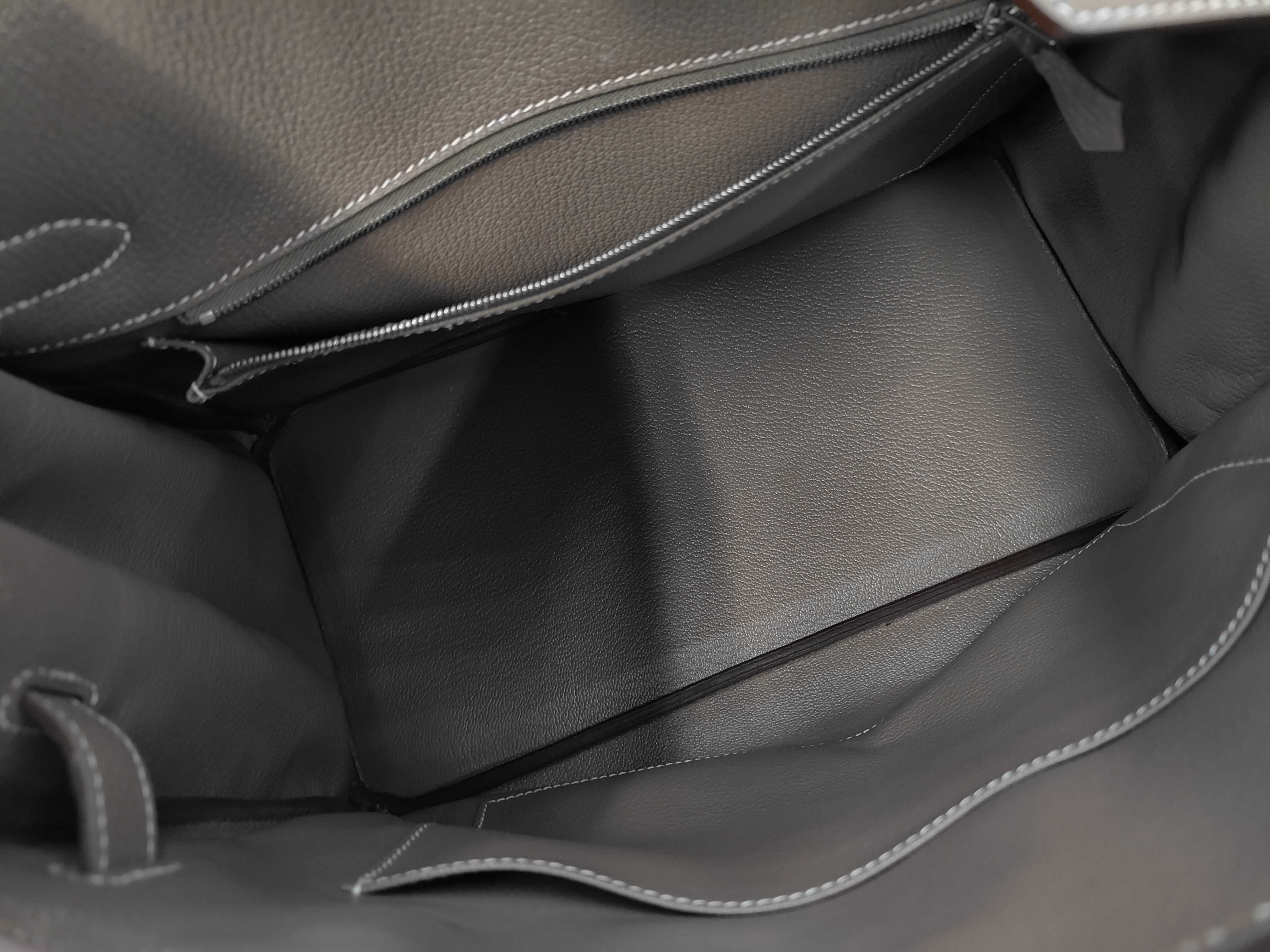Birkin 35 Etoupe Togo Silver Hardware O Stamp Handbag — view 9