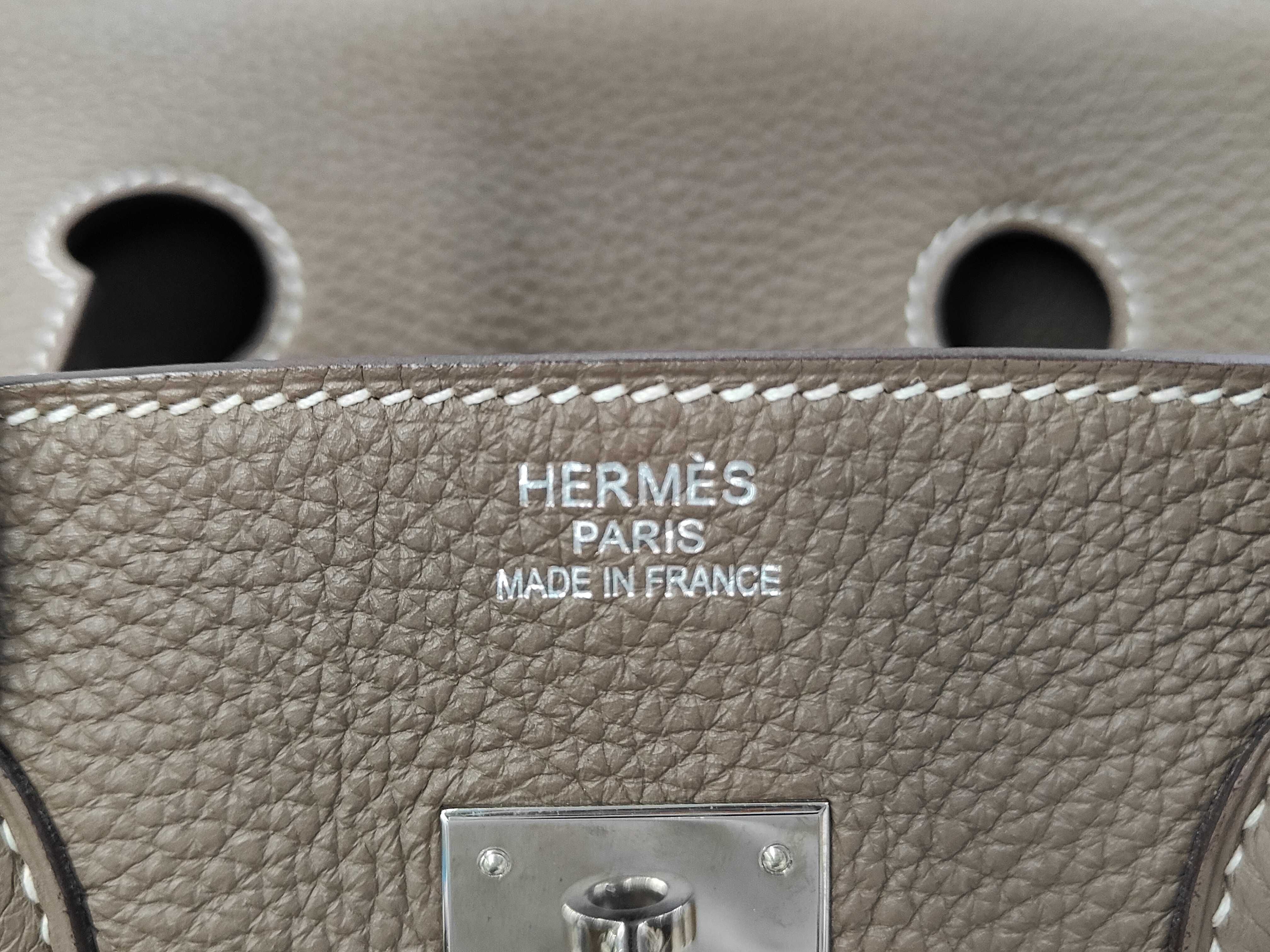 Birkin 35 Etoupe Togo Silver Hardware O Stamp Handbag — view 10