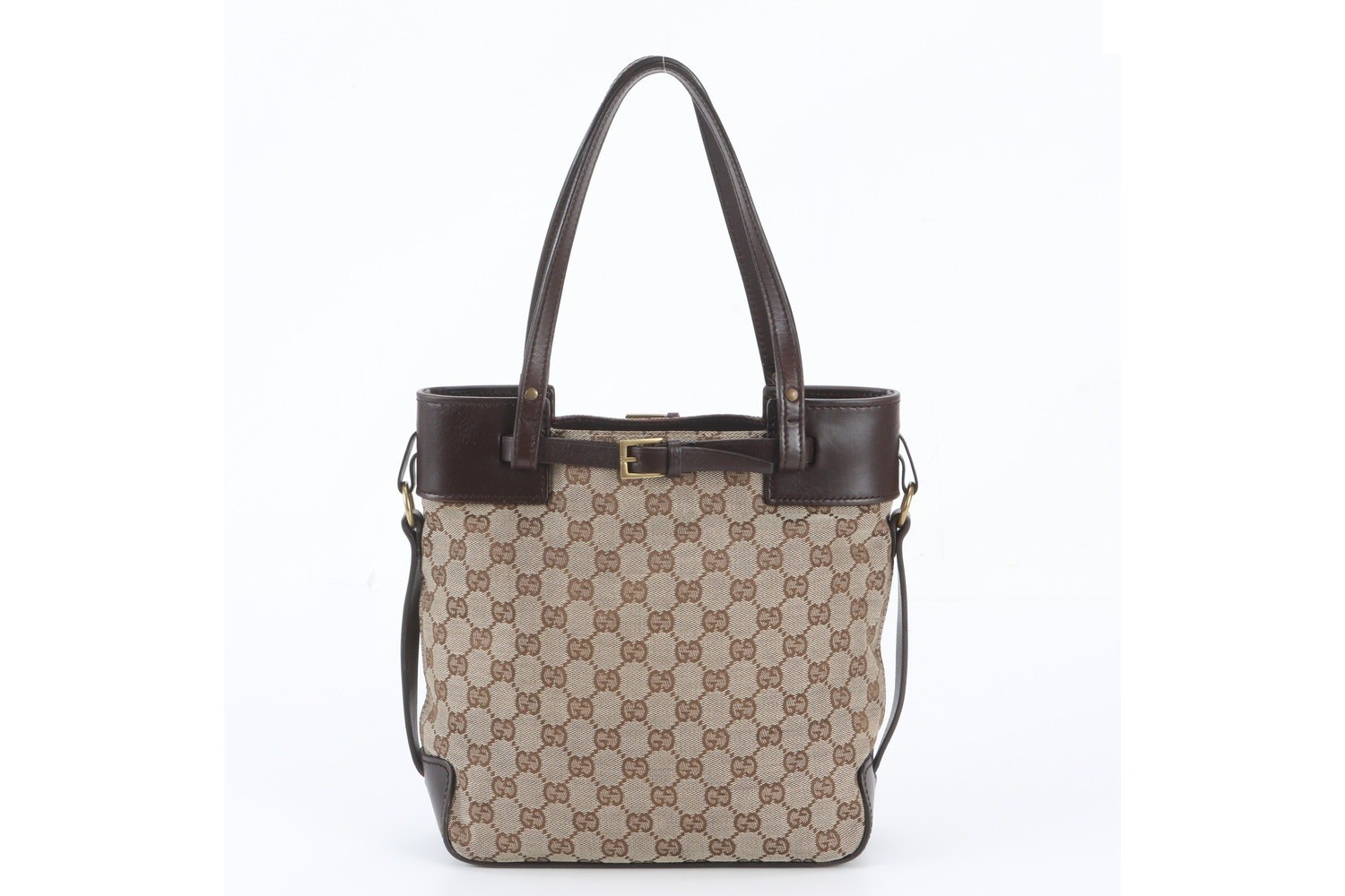 GG Canvas 107757 Leather Tote Bag