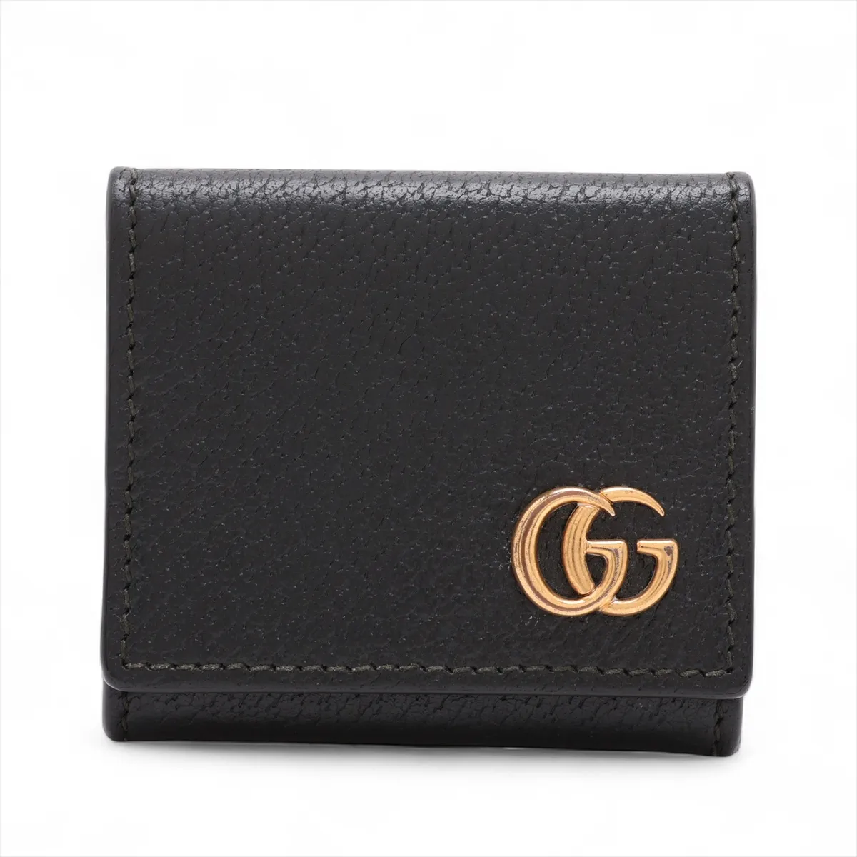 GG Marmont 473959 Leather Coin Case, Black