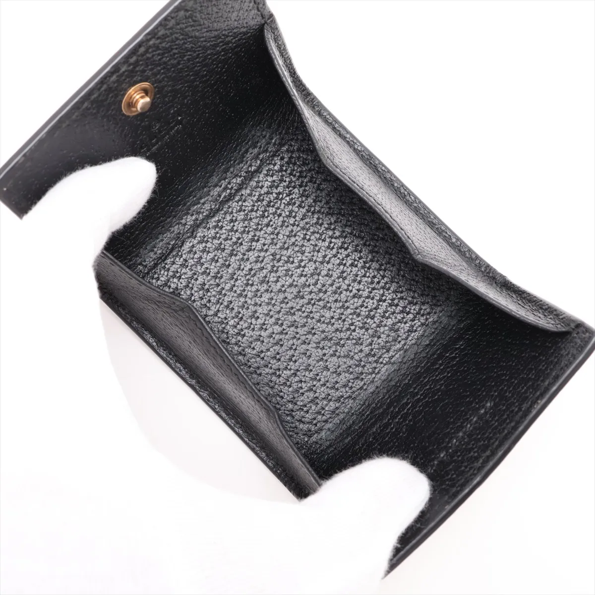 GG Marmont 473959 Leather Coin Case, Black — view 4
