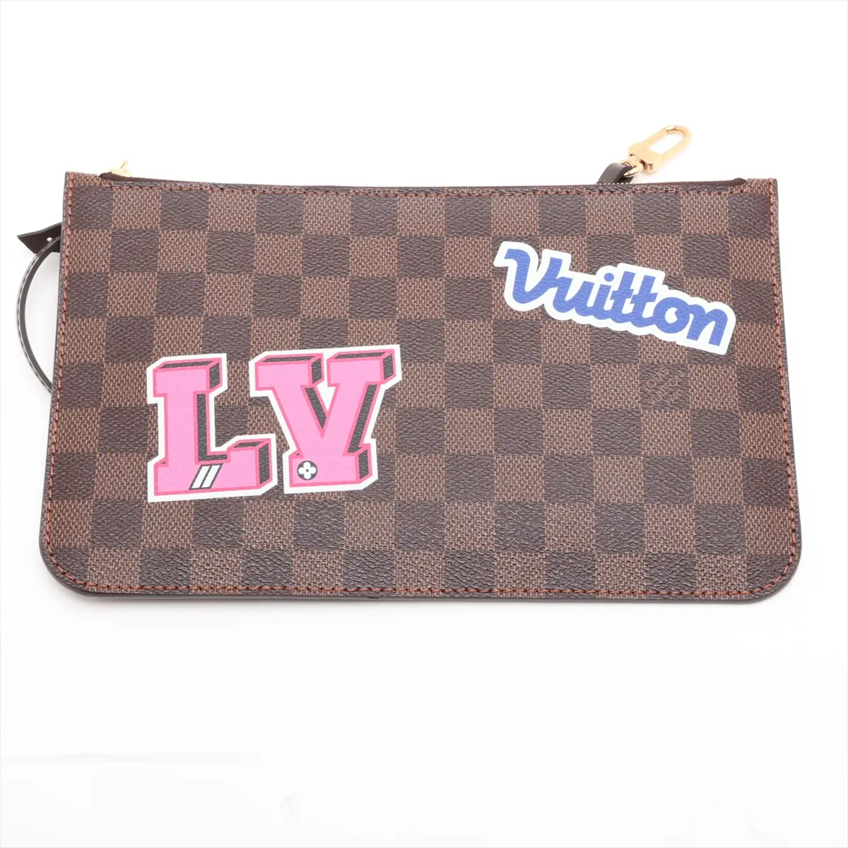Damier Neverfull MM Patches N40049 AR4148 Brown — view 13