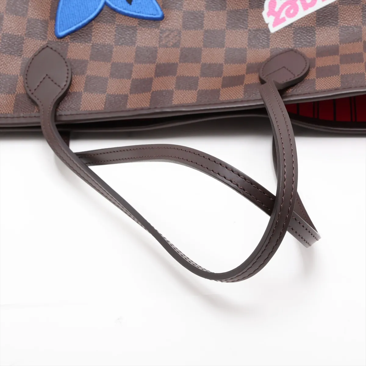 Damier Neverfull MM Patches N40049 AR4148 Brown — view 5