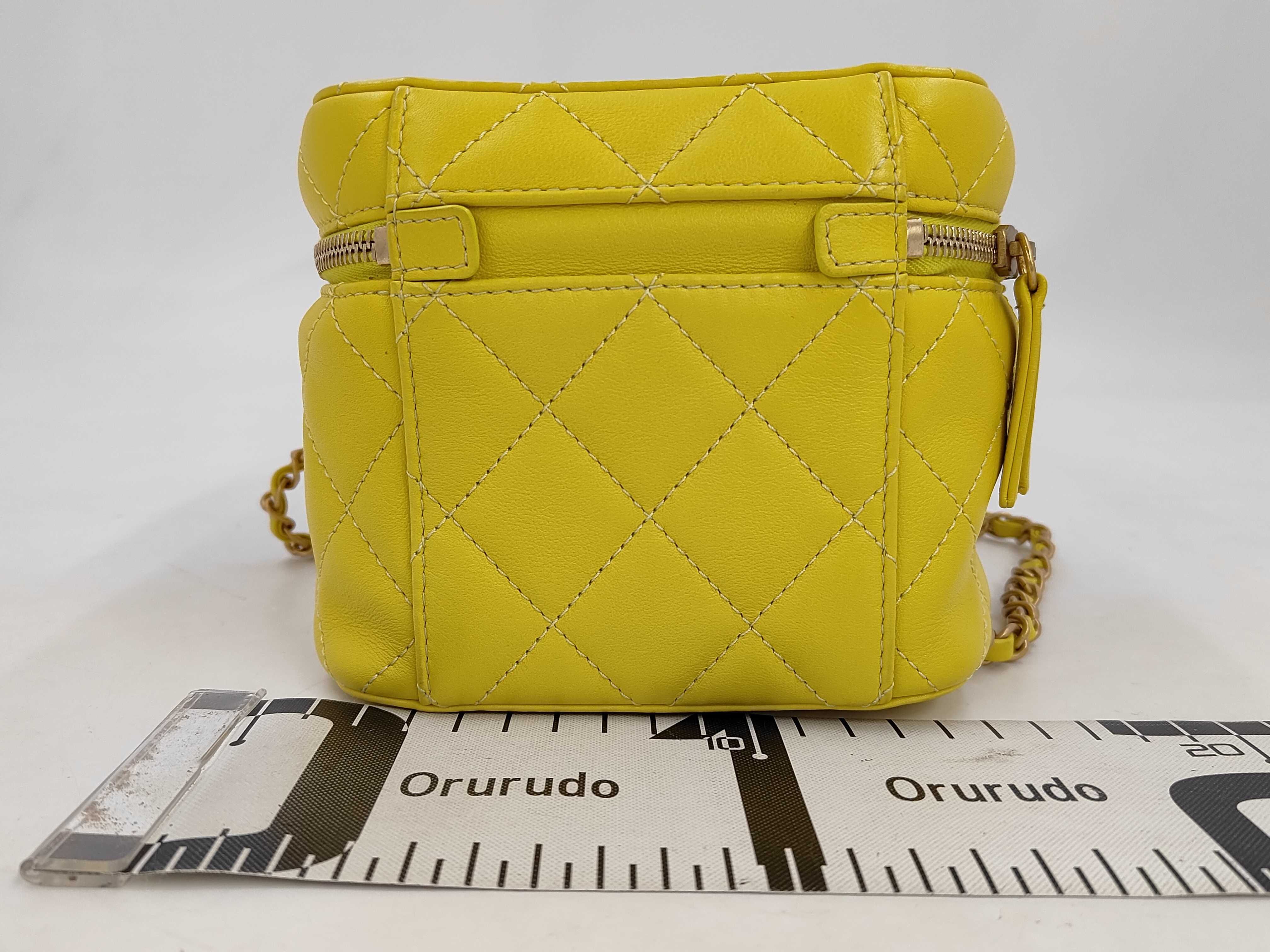2196 Vanity Chain Shoulder Bag, Yellow — view 2
