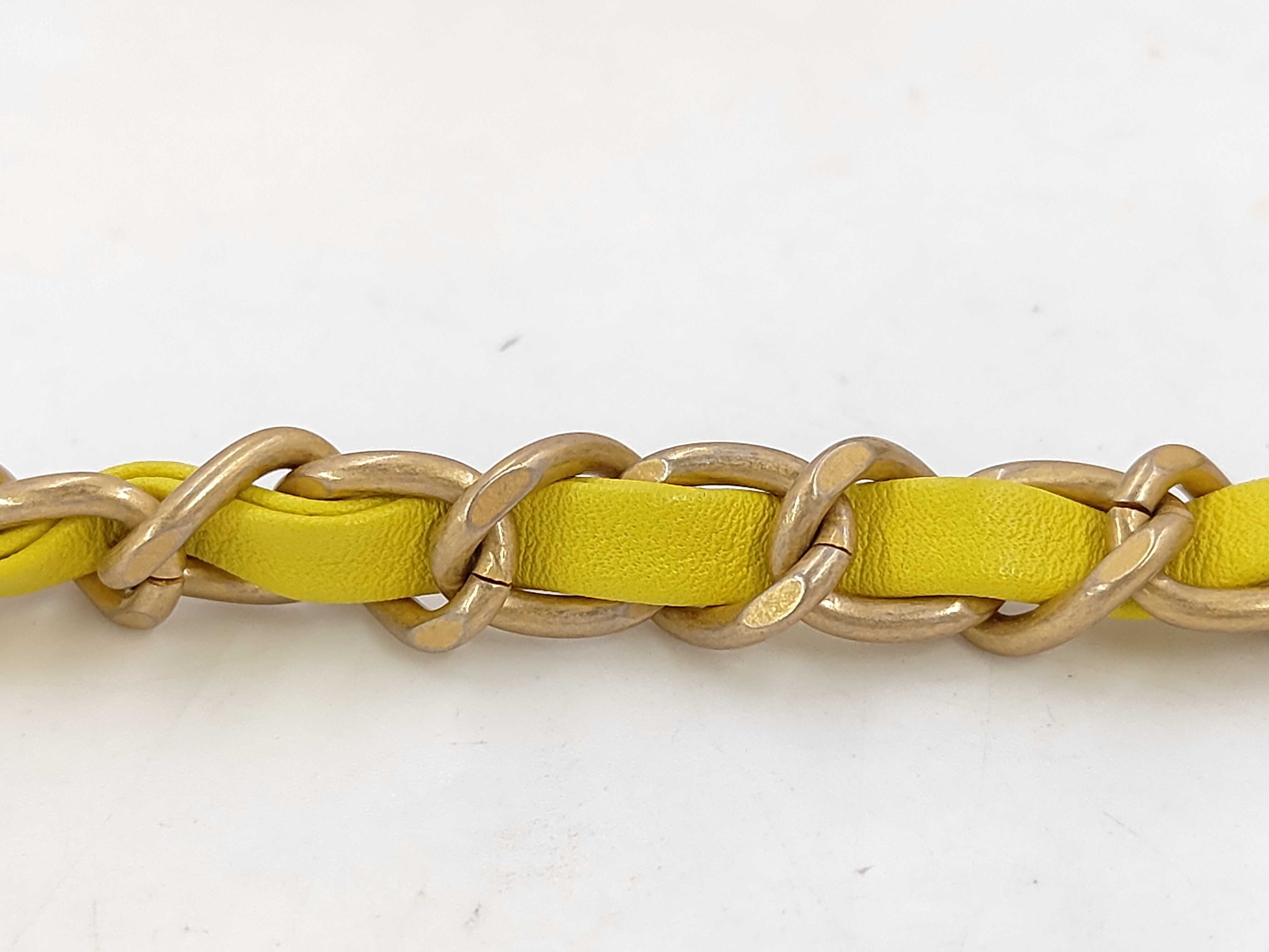 2196 Vanity Chain Shoulder Bag, Yellow — view 4