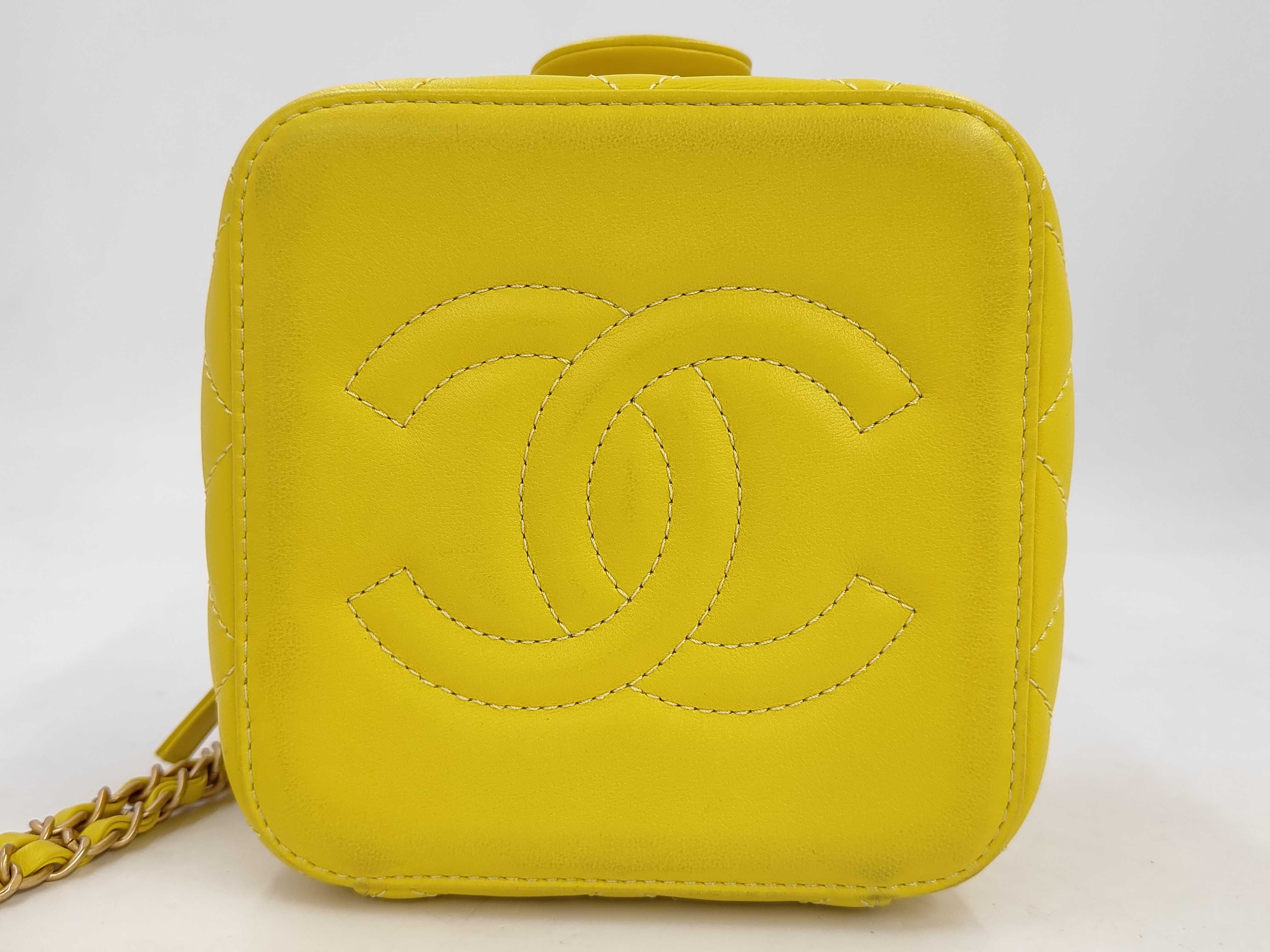 2196 Vanity Chain Shoulder Bag, Yellow — view 7