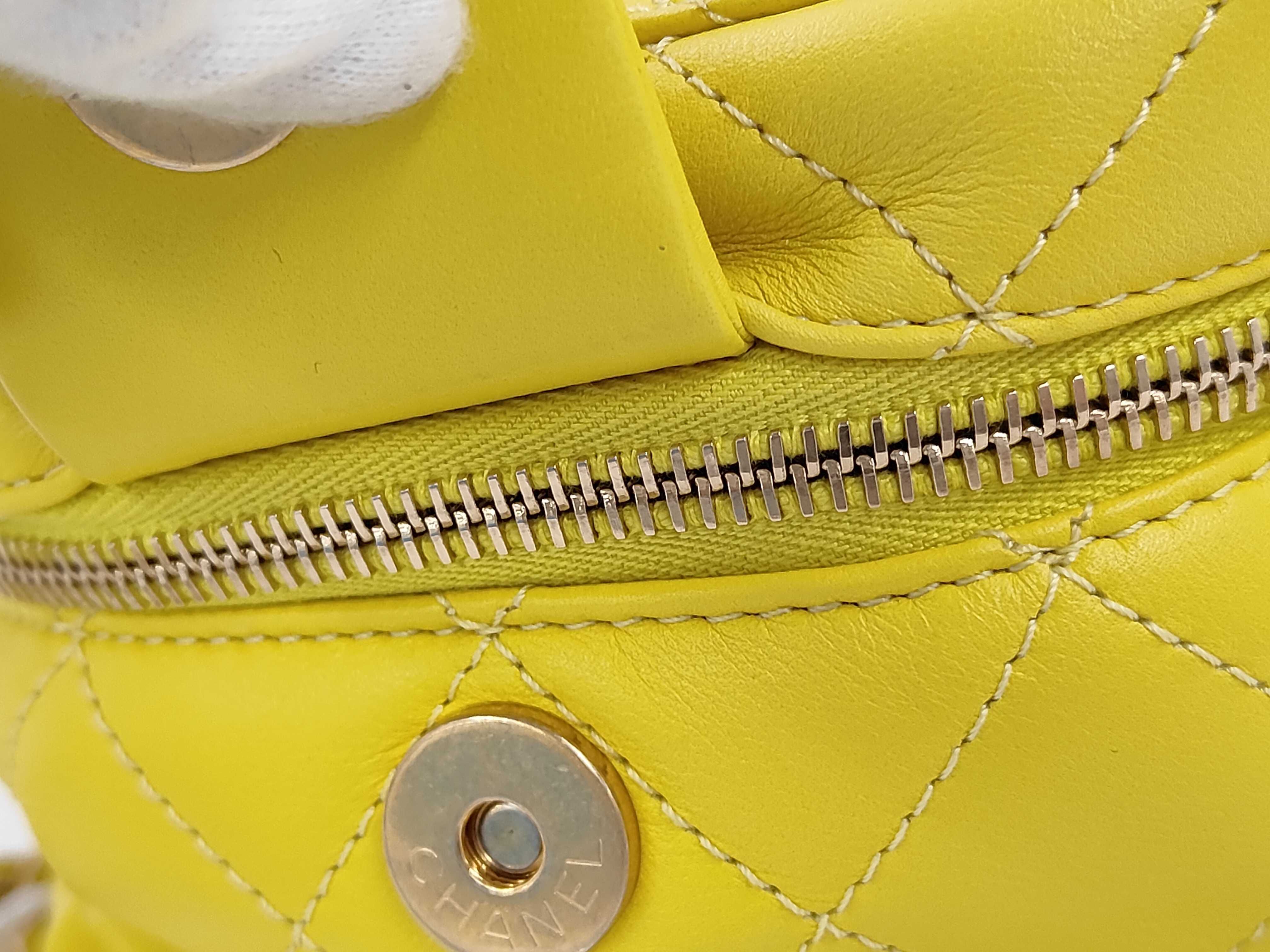 2196 Vanity Chain Shoulder Bag, Yellow — view 8