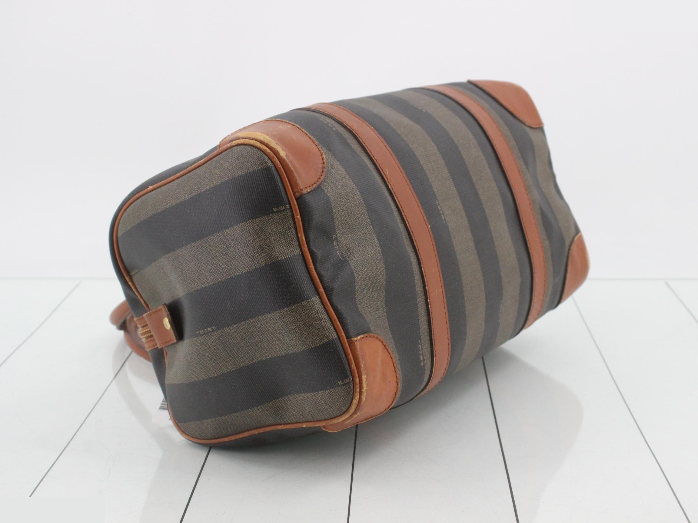 Pecan handbag, striped. — view 5