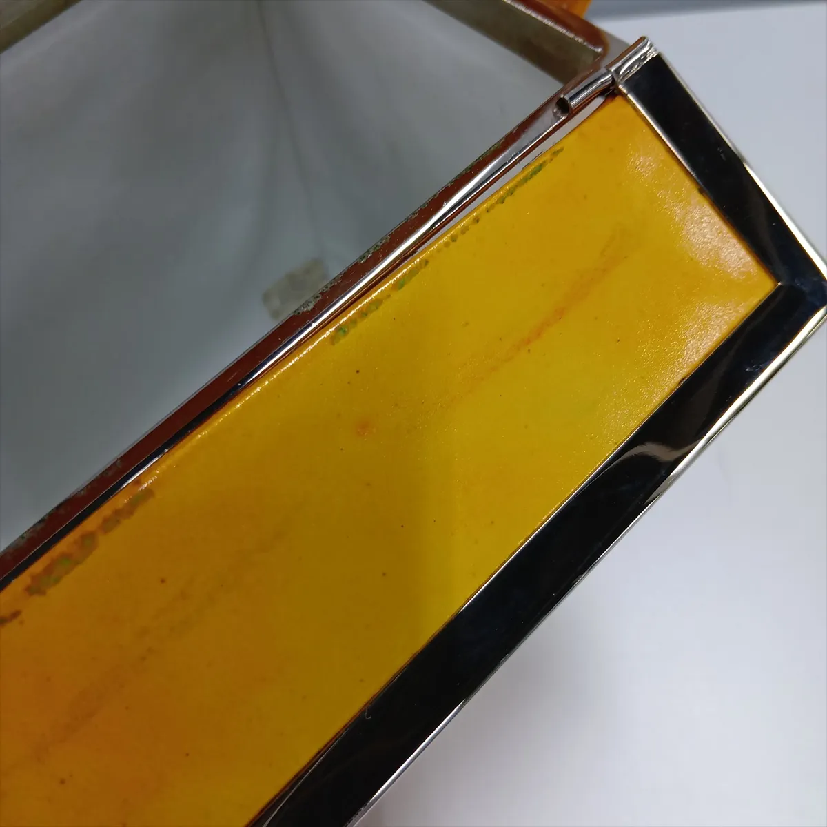 Matelassé Leather Shoulder Bag, Yellow, Silver Hardware, 4161043, Series 4 — view 10