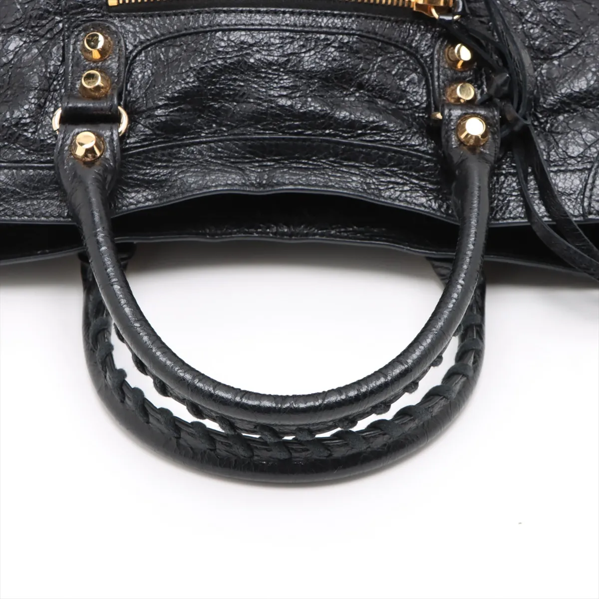 Classic City Leather 2-Way Handbag, Black, 431621, with Mirror — view 5