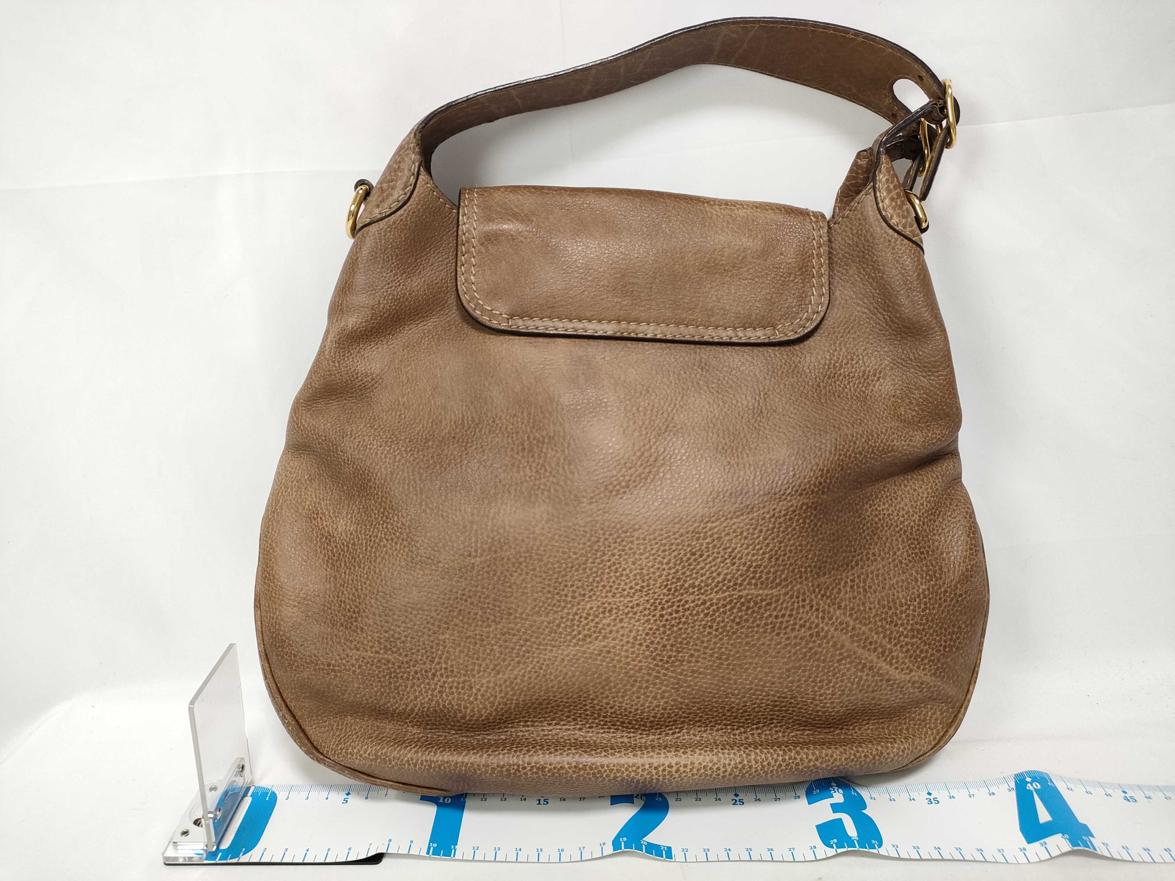Horsebit One-Shoulder Hobo Handbag, Brown Shoulder Bag — view 2