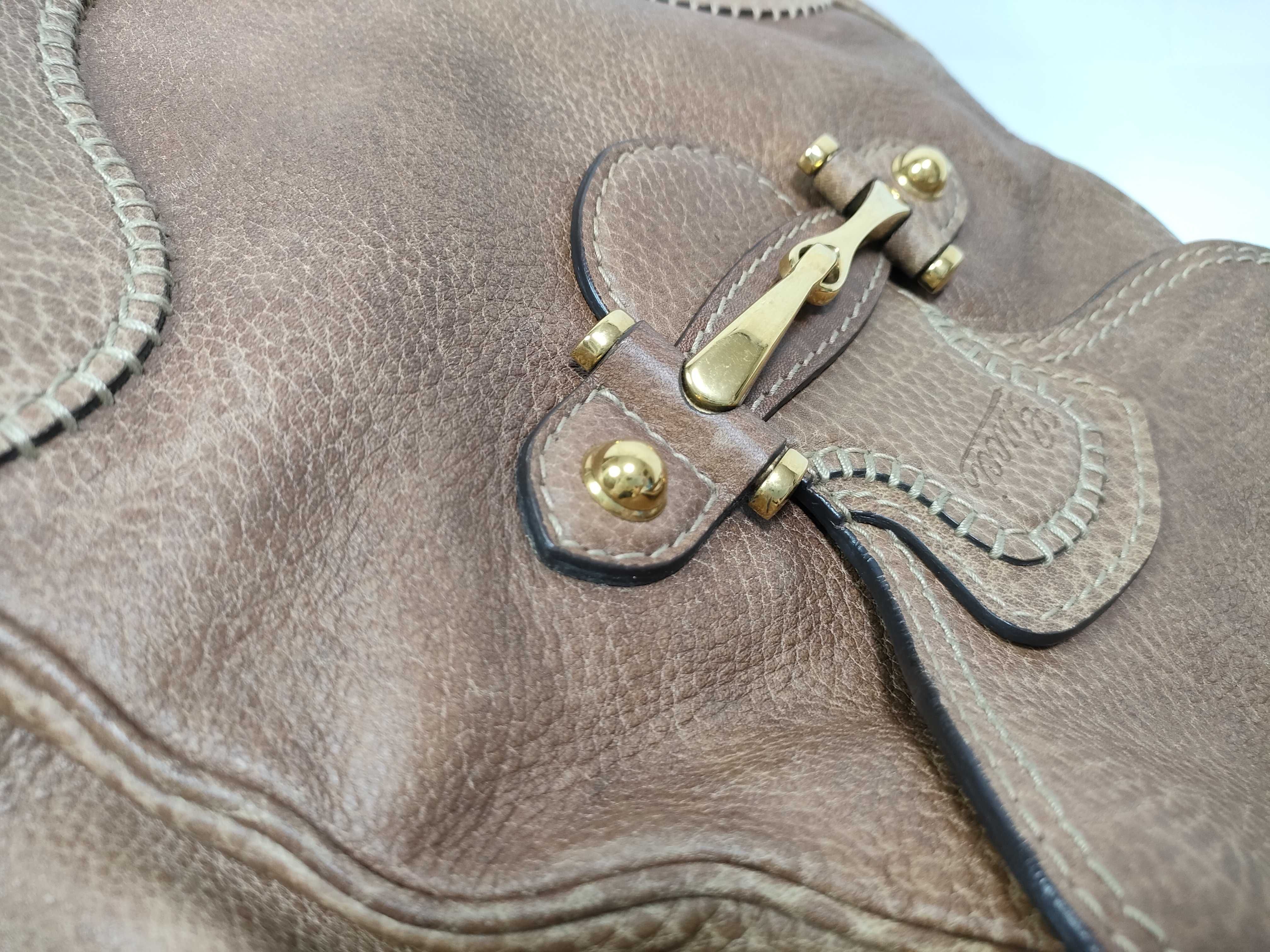 Horsebit One-Shoulder Hobo Handbag, Brown Shoulder Bag — view 11