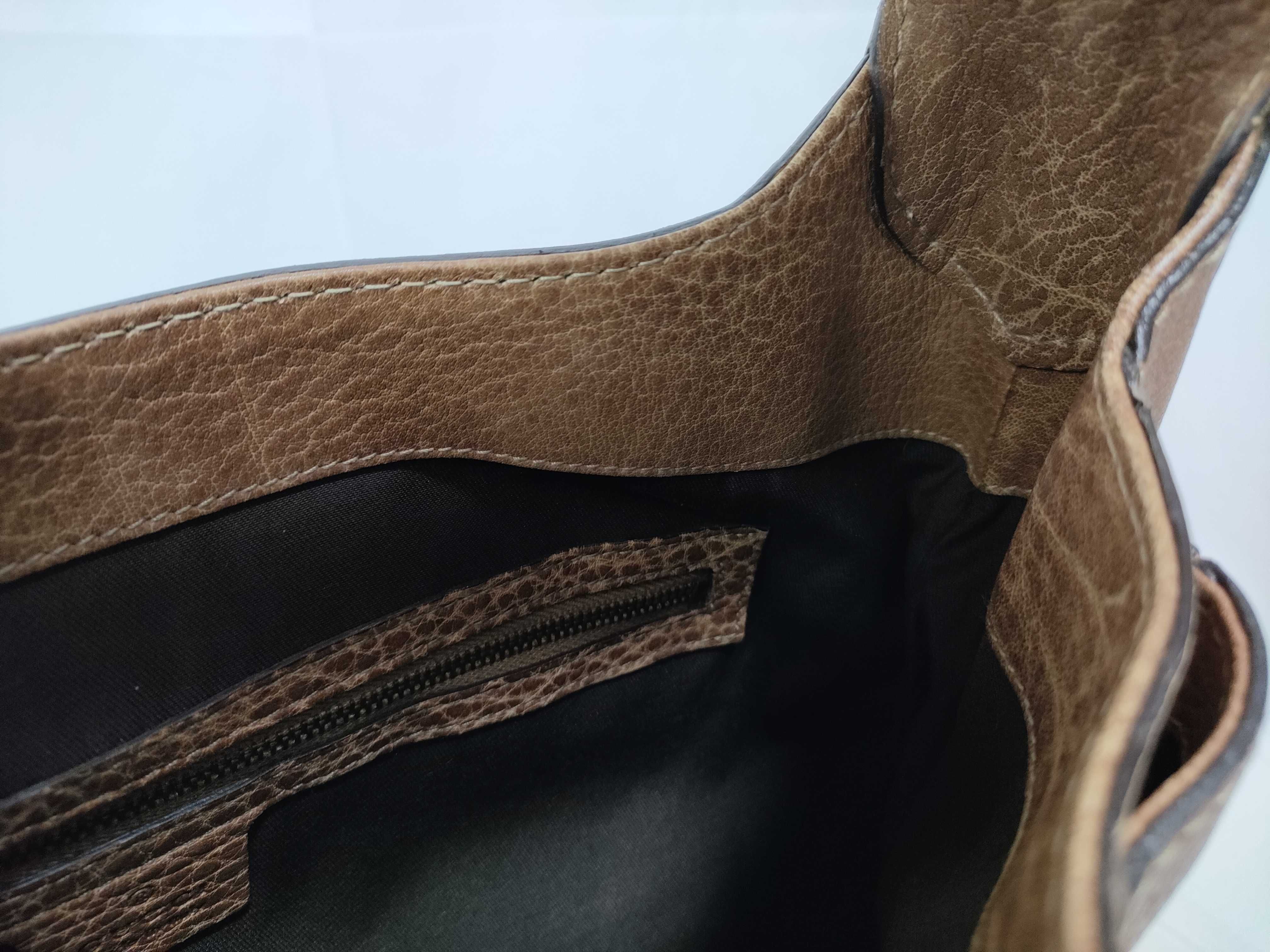 Horsebit One-Shoulder Hobo Handbag, Brown Shoulder Bag — view 14