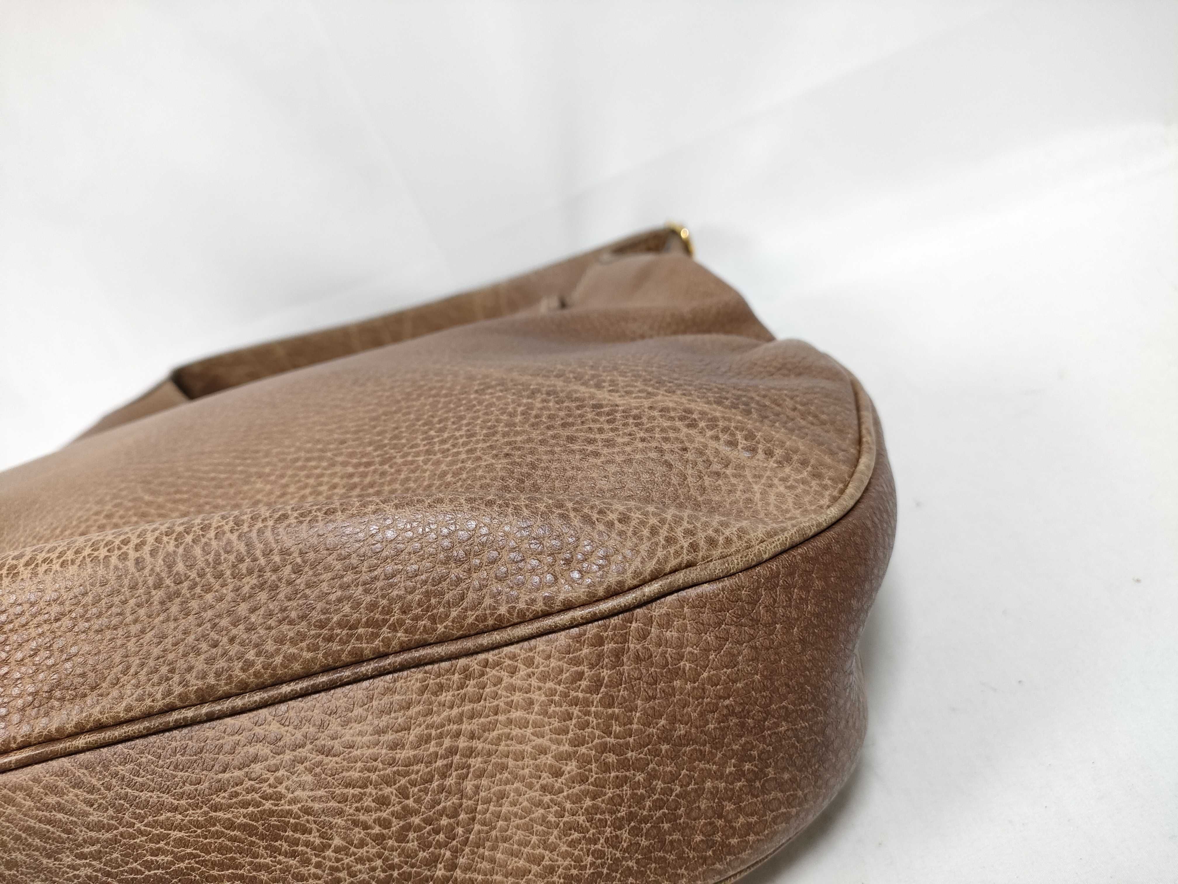 Horsebit One-Shoulder Hobo Handbag, Brown Shoulder Bag — view 4