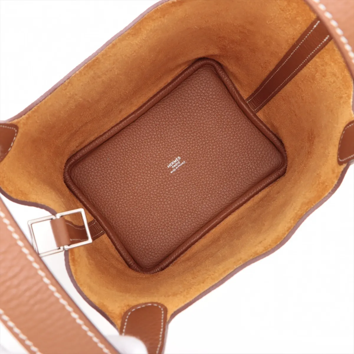 Picotin Lock 18 PM, Taurillon Clemence leather, gold, silver hardware, B: 2023 — view 7