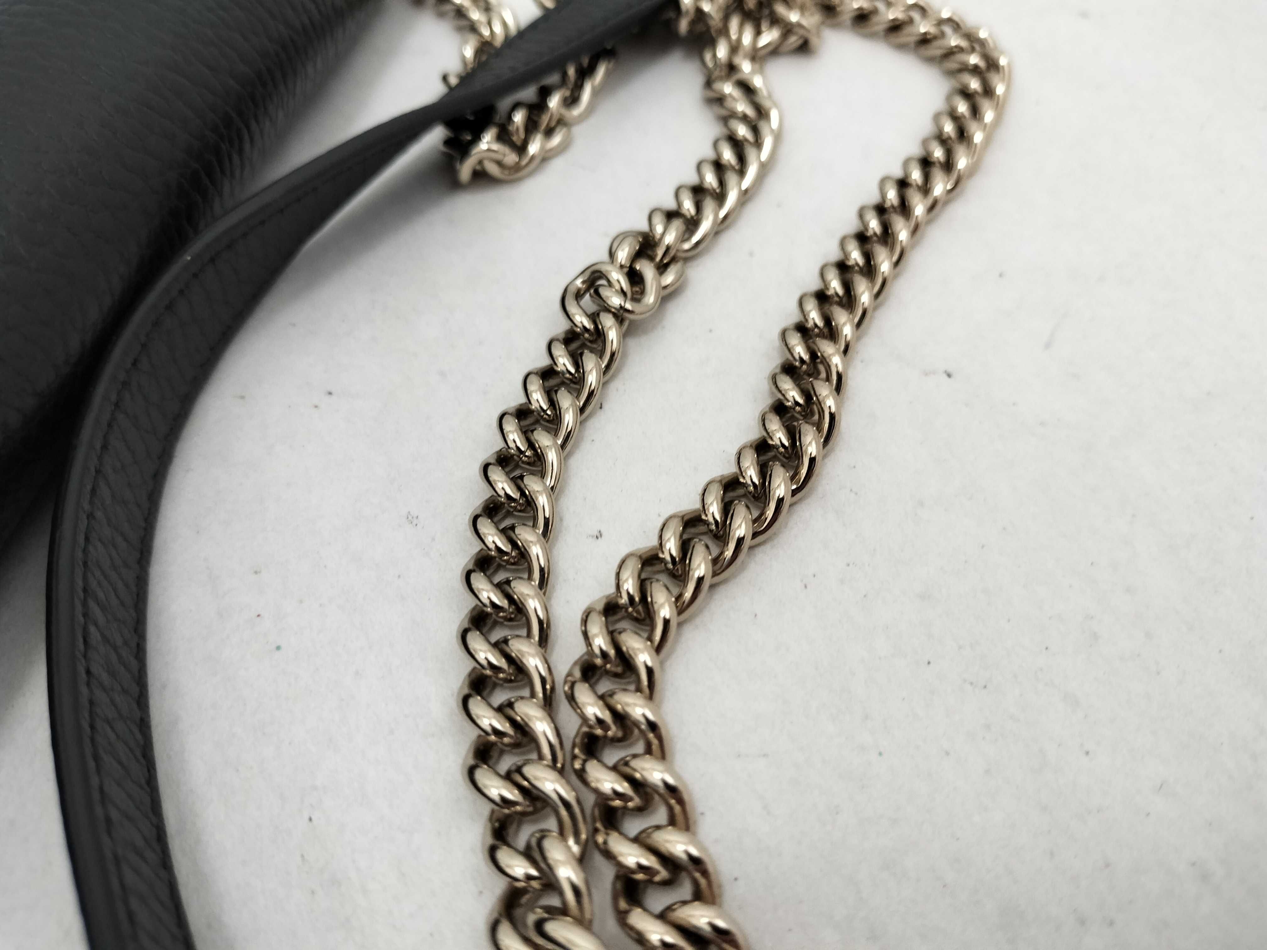 Interlocking Chain Wallet, Black with Gold Hardware, 510314, Shoulder Bag — view 4