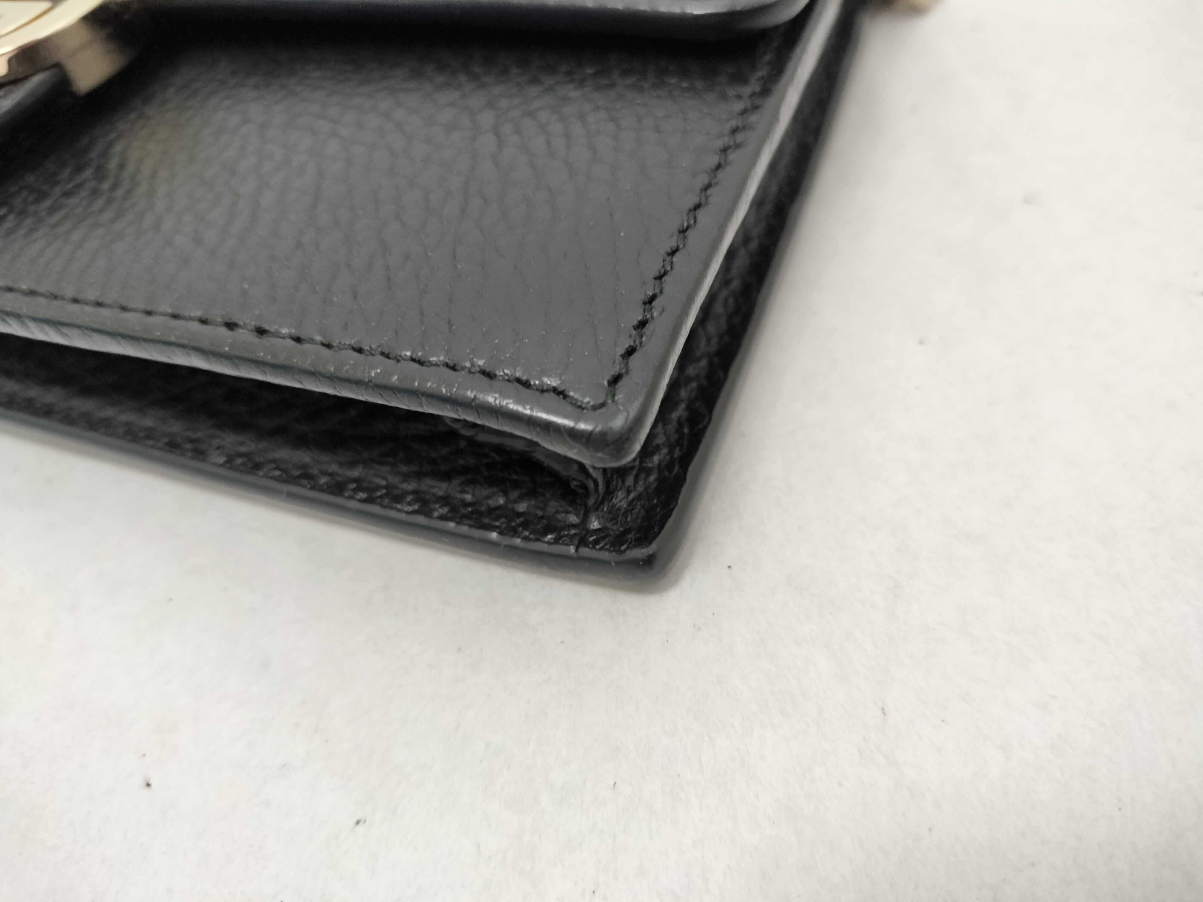 Interlocking Chain Wallet, Black with Gold Hardware, 510314, Shoulder Bag — view 6