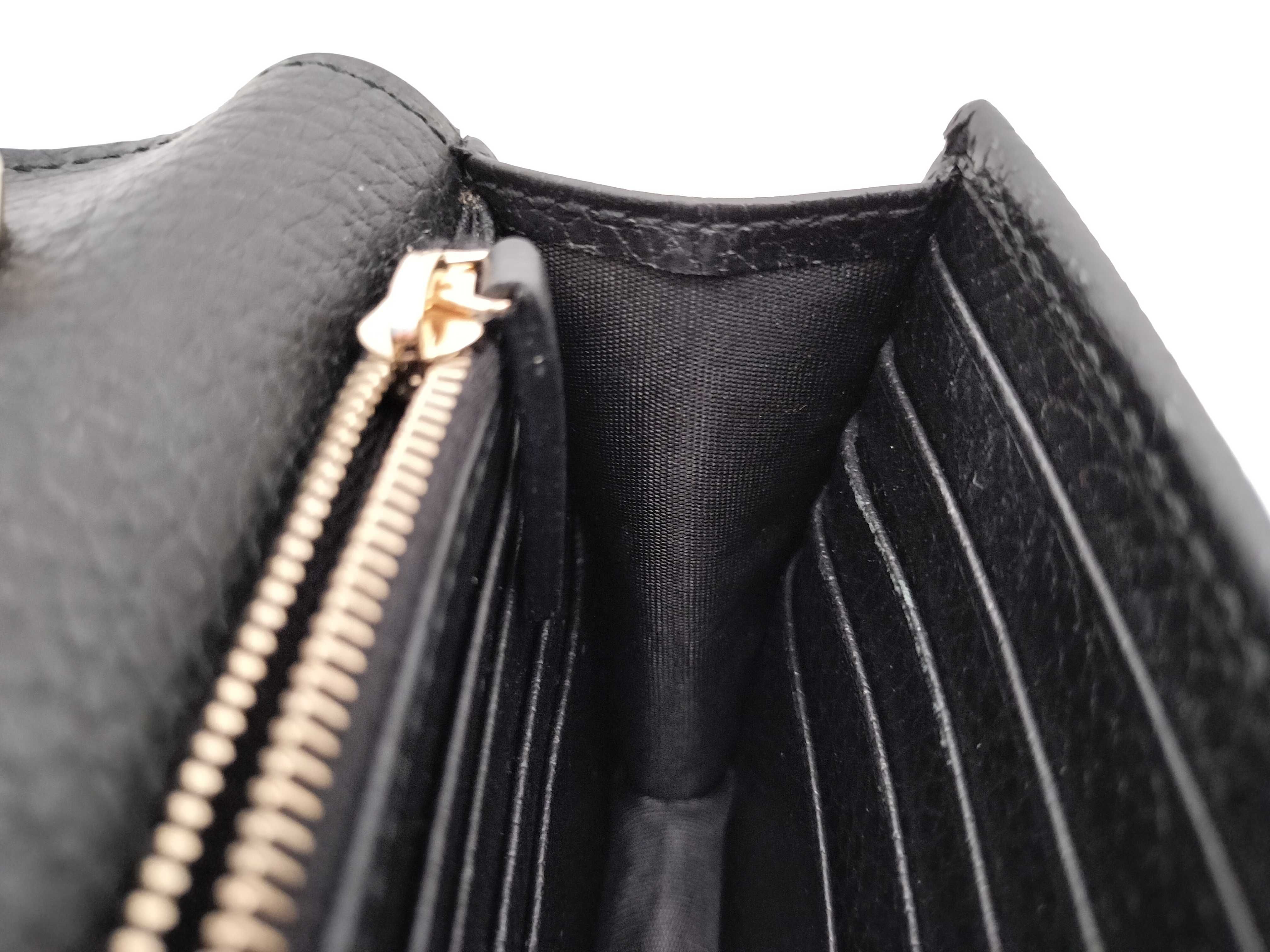 Interlocking Chain Wallet, Black with Gold Hardware, 510314, Shoulder Bag — view 9