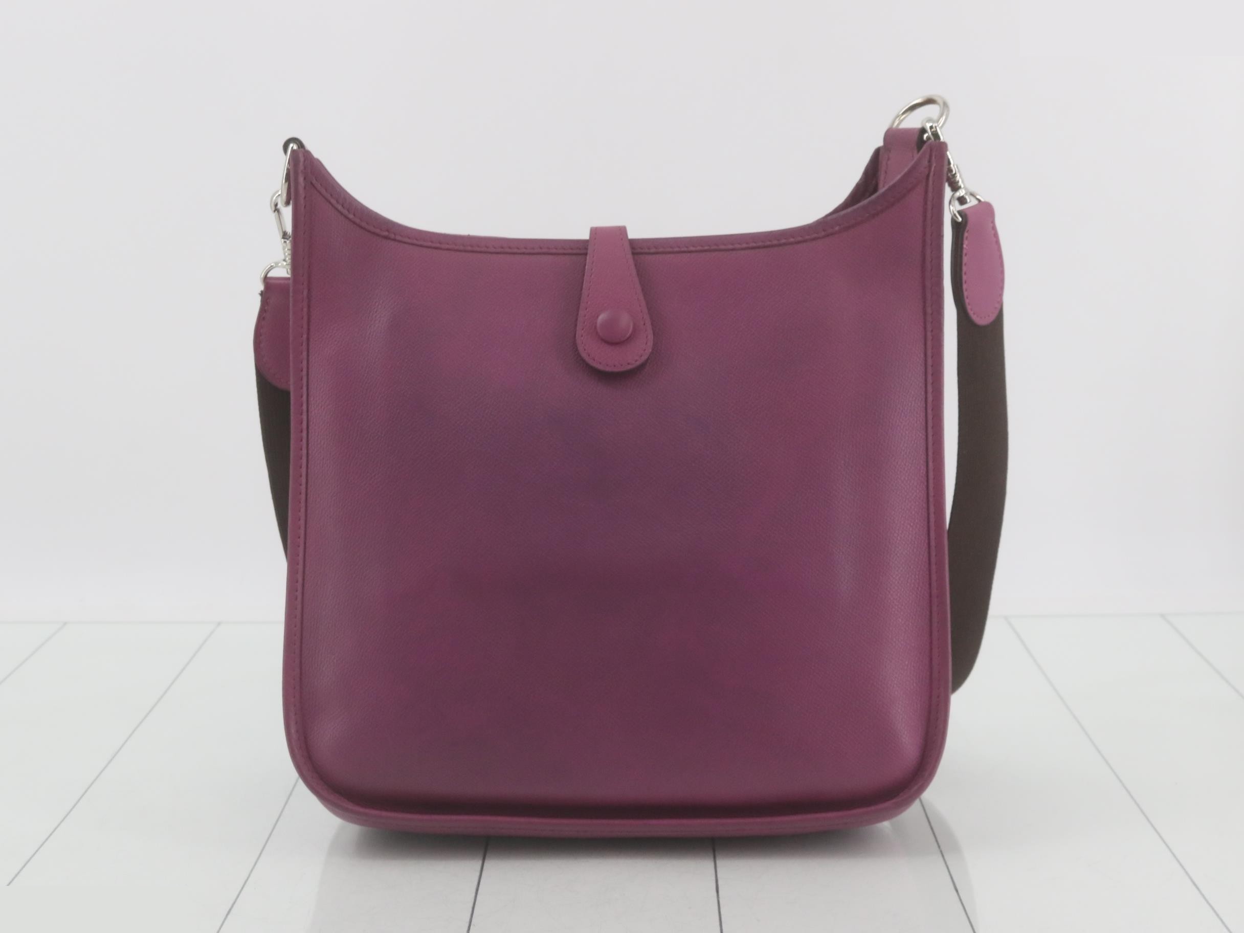 Evelyn Purple, H stamp, silver hardware — view 2