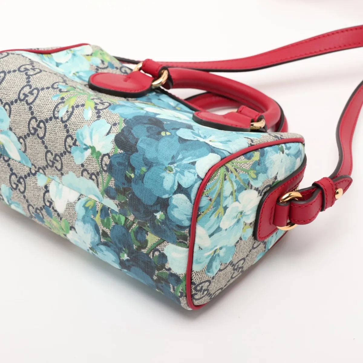 GG Blooms 546312 PVC x Leather 2-Way Handbag Red x Blue (Outlet) — view 3