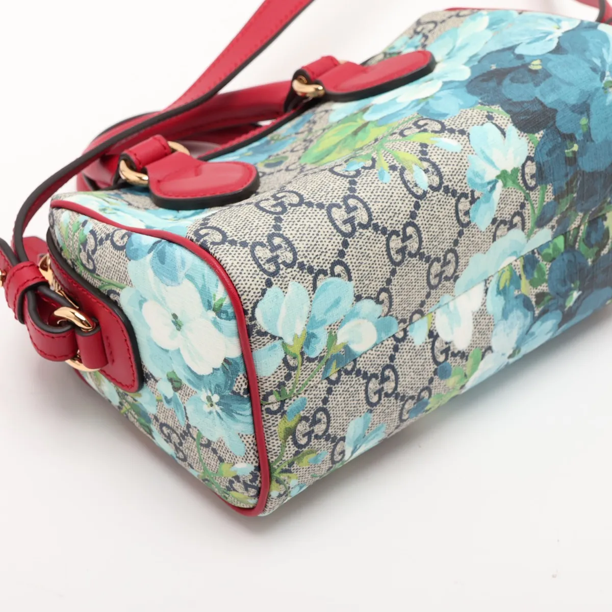 GG Blooms 546312 PVC x Leather 2-Way Handbag Red x Blue (Outlet) — view 4