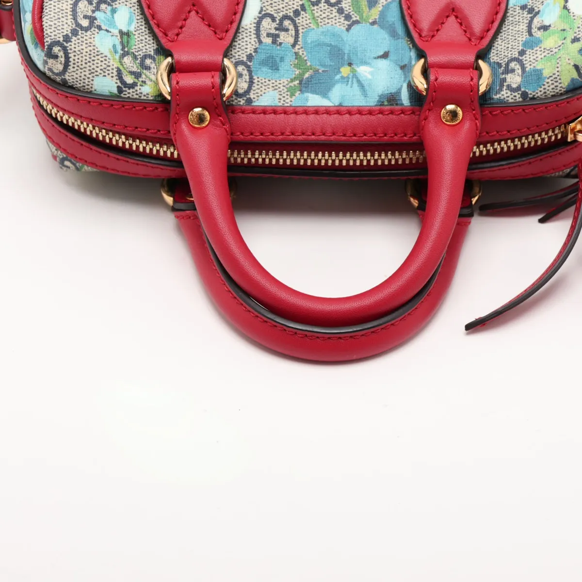 GG Blooms 546312 PVC x Leather 2-Way Handbag Red x Blue (Outlet) — view 5