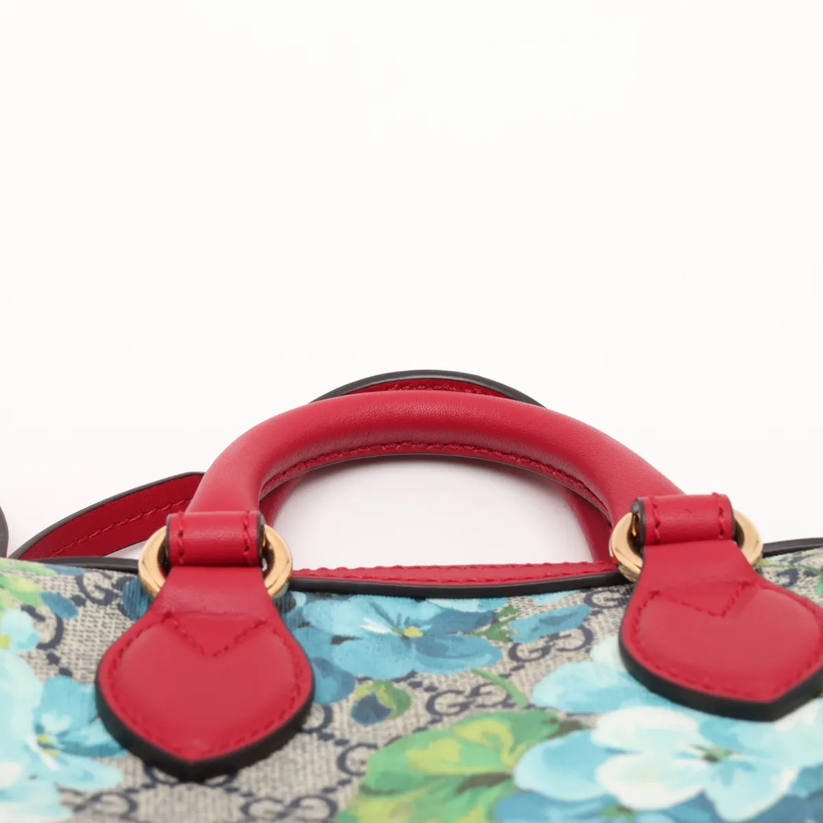GG Blooms 546312 PVC x Leather 2-Way Handbag Red x Blue (Outlet) — view 6