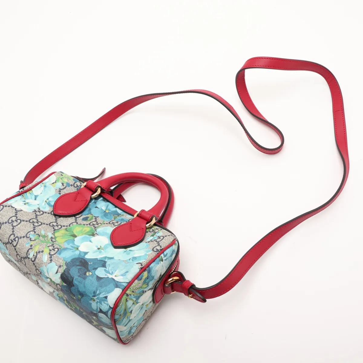 GG Blooms 546312 PVC x Leather 2-Way Handbag Red x Blue (Outlet) — view 7