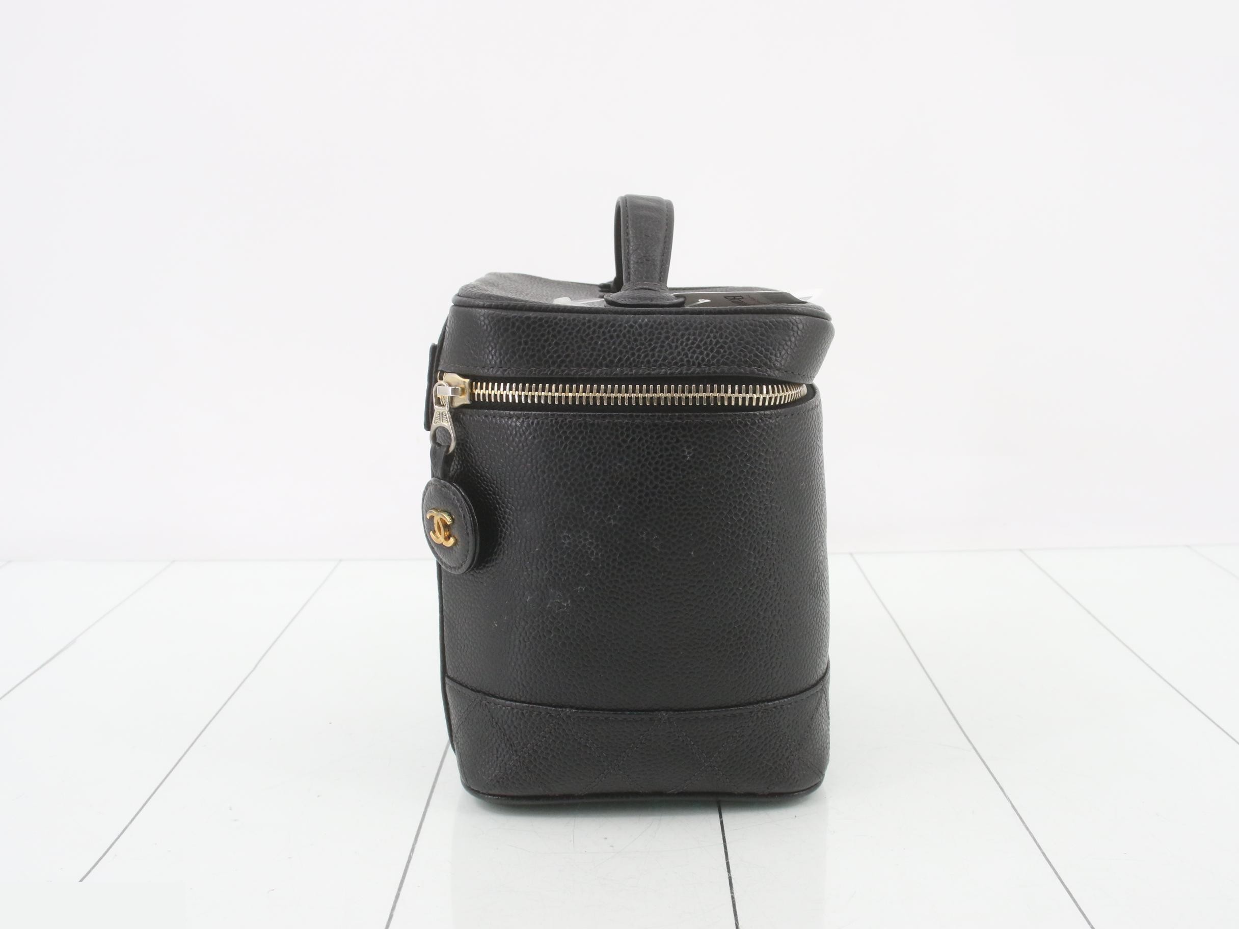Caviar skin vanity handbag — view 4