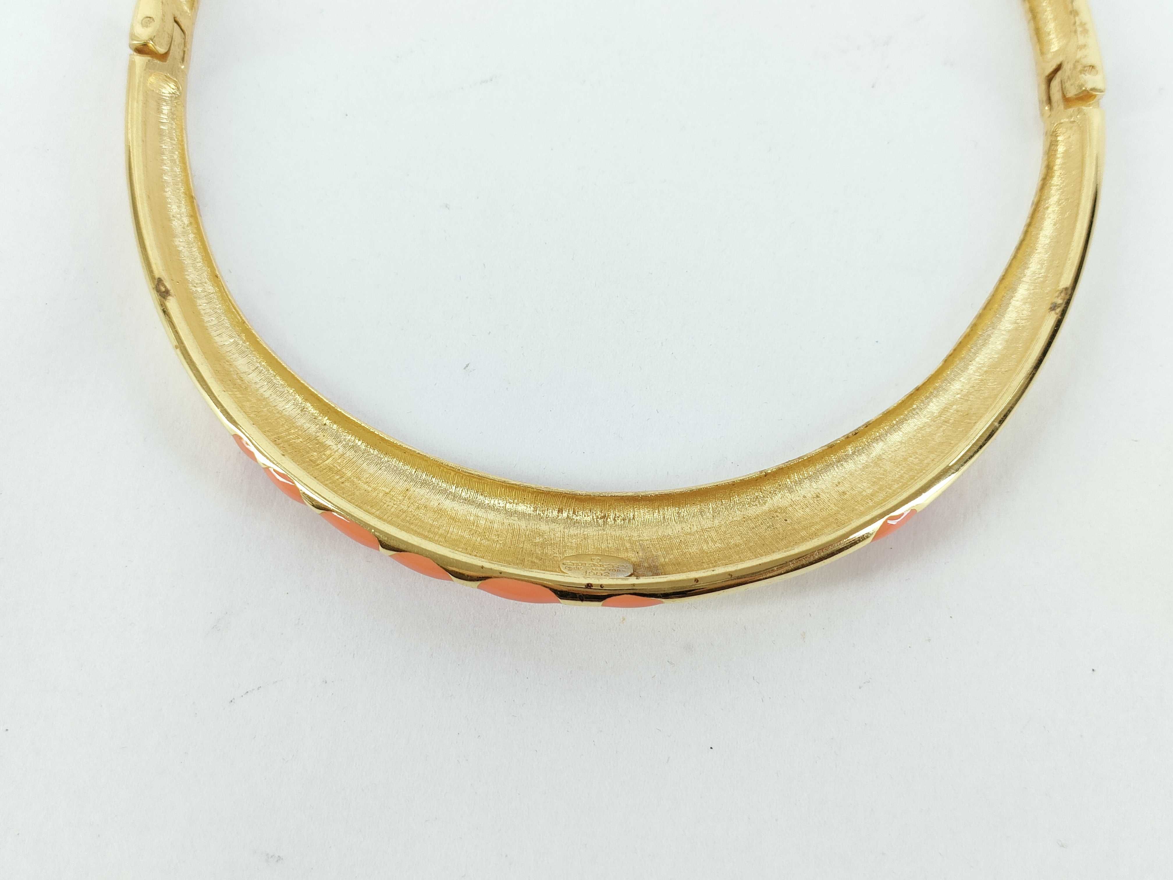 choker orange enamel necklace — view 2