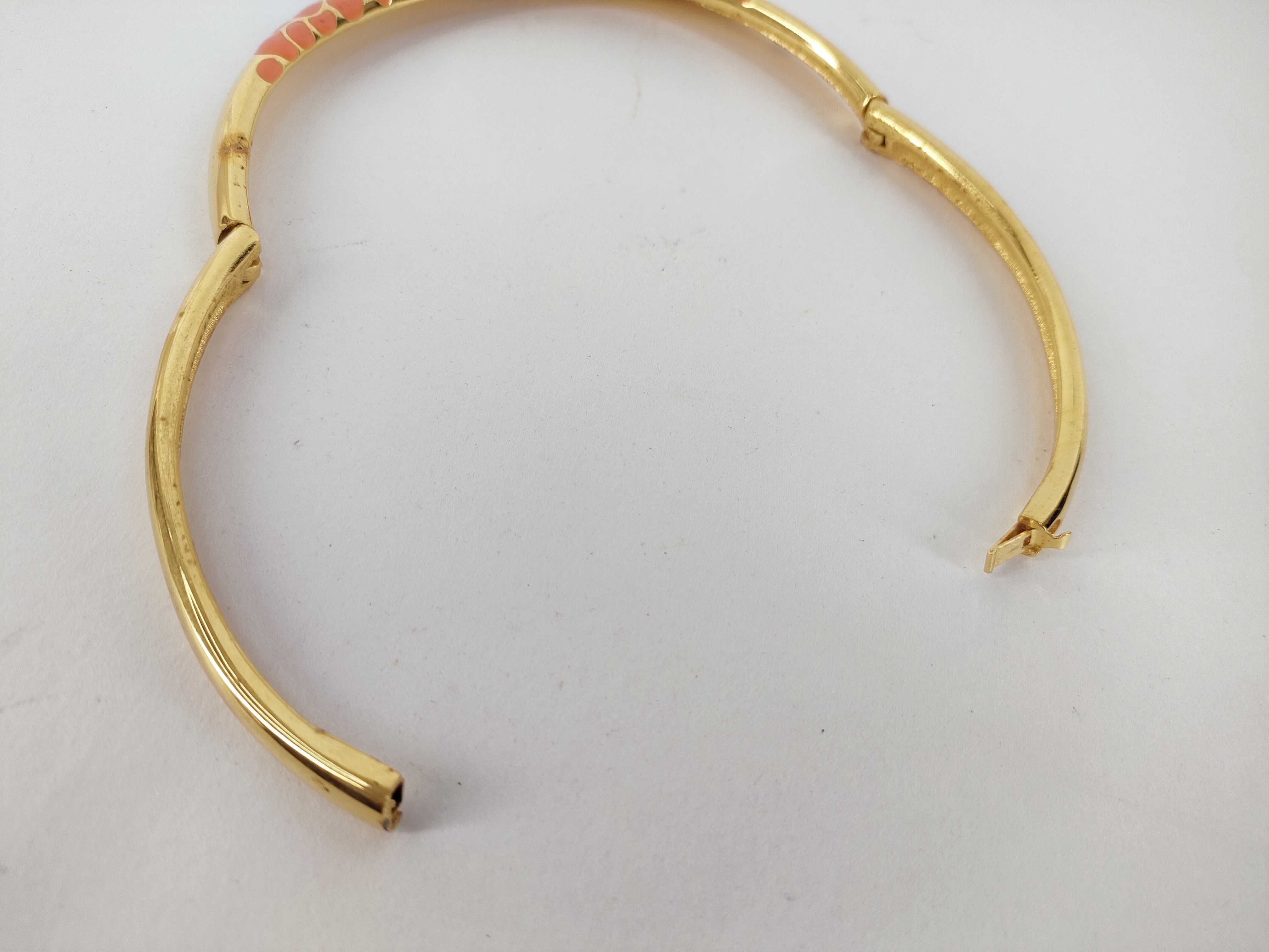 choker orange enamel necklace — view 7