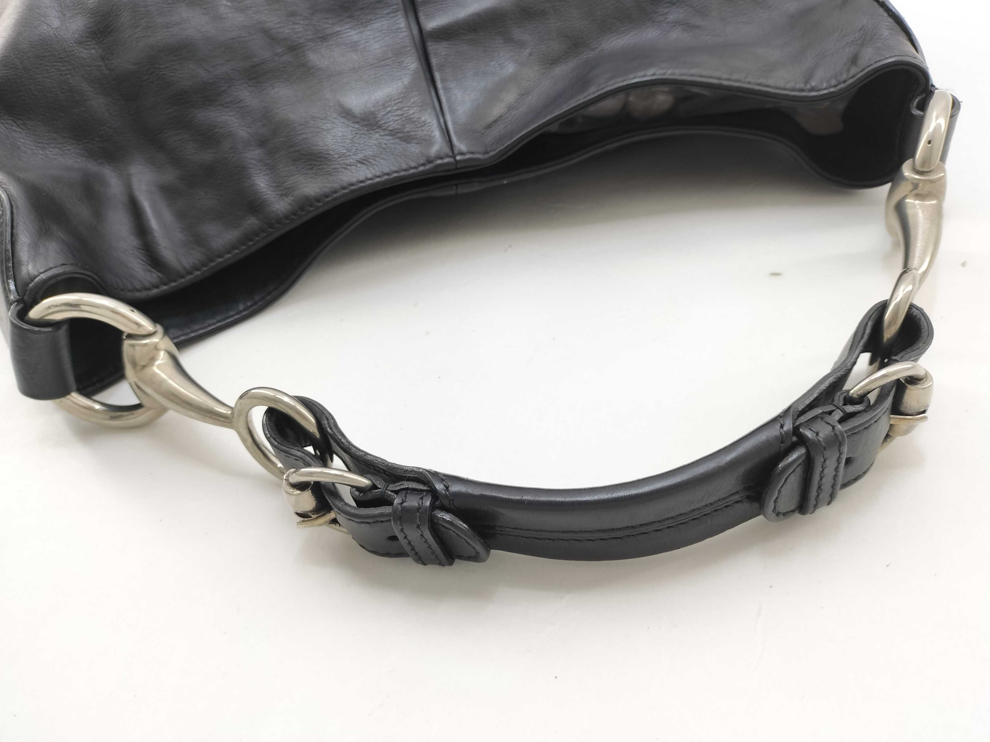 Black Smooth Leather Pumpkin Shoulder Bag — view 7