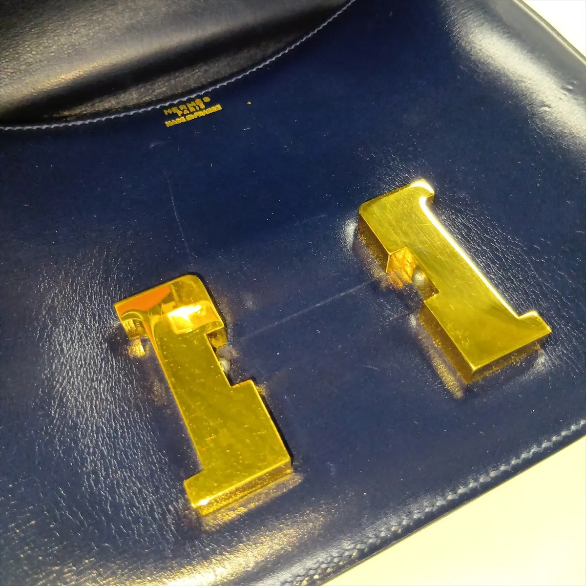 Constance 23 Box Calf Navy Gold Hardware D: 1974 — view 12