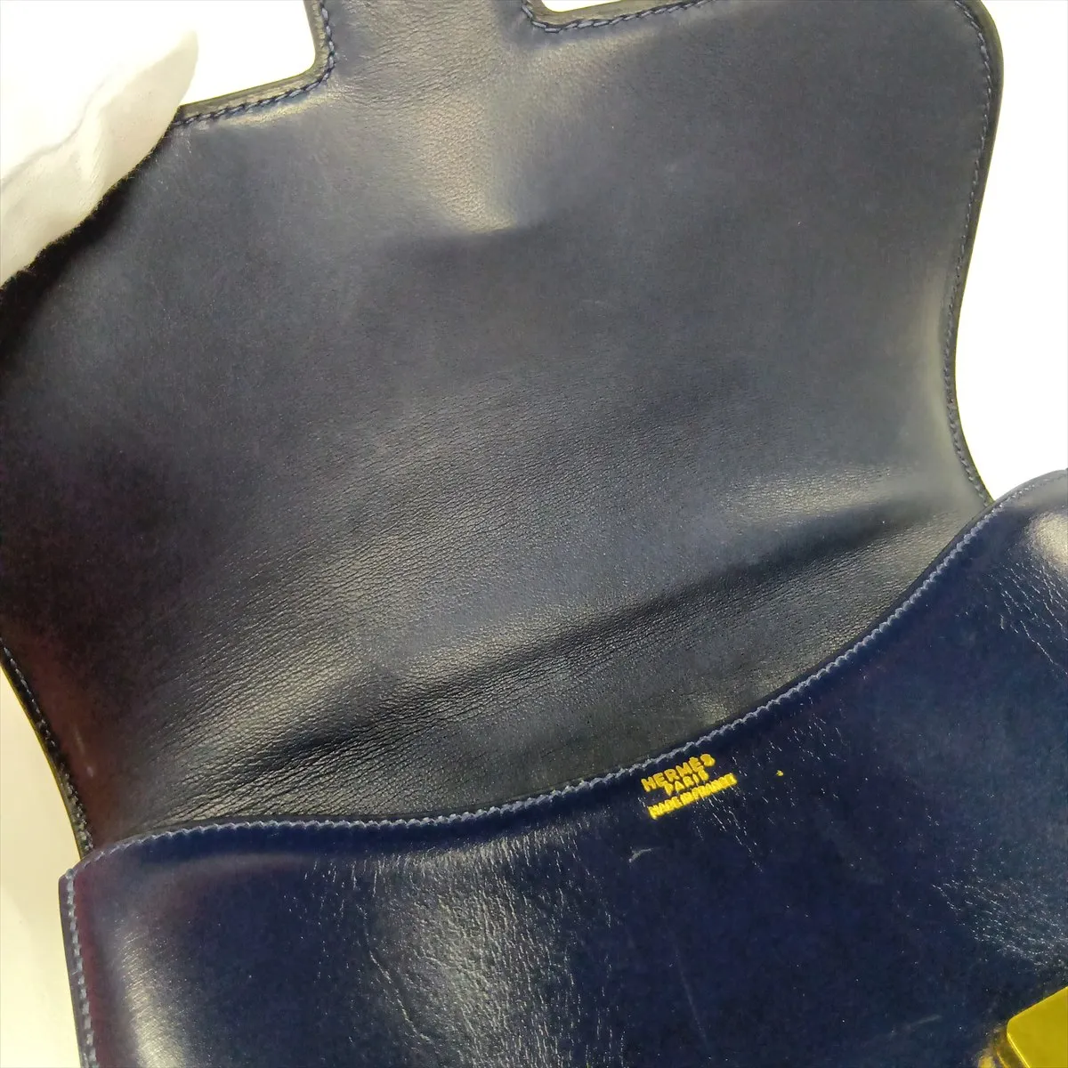 Constance 23 Box Calf Navy Gold Hardware D: 1974 — view 14
