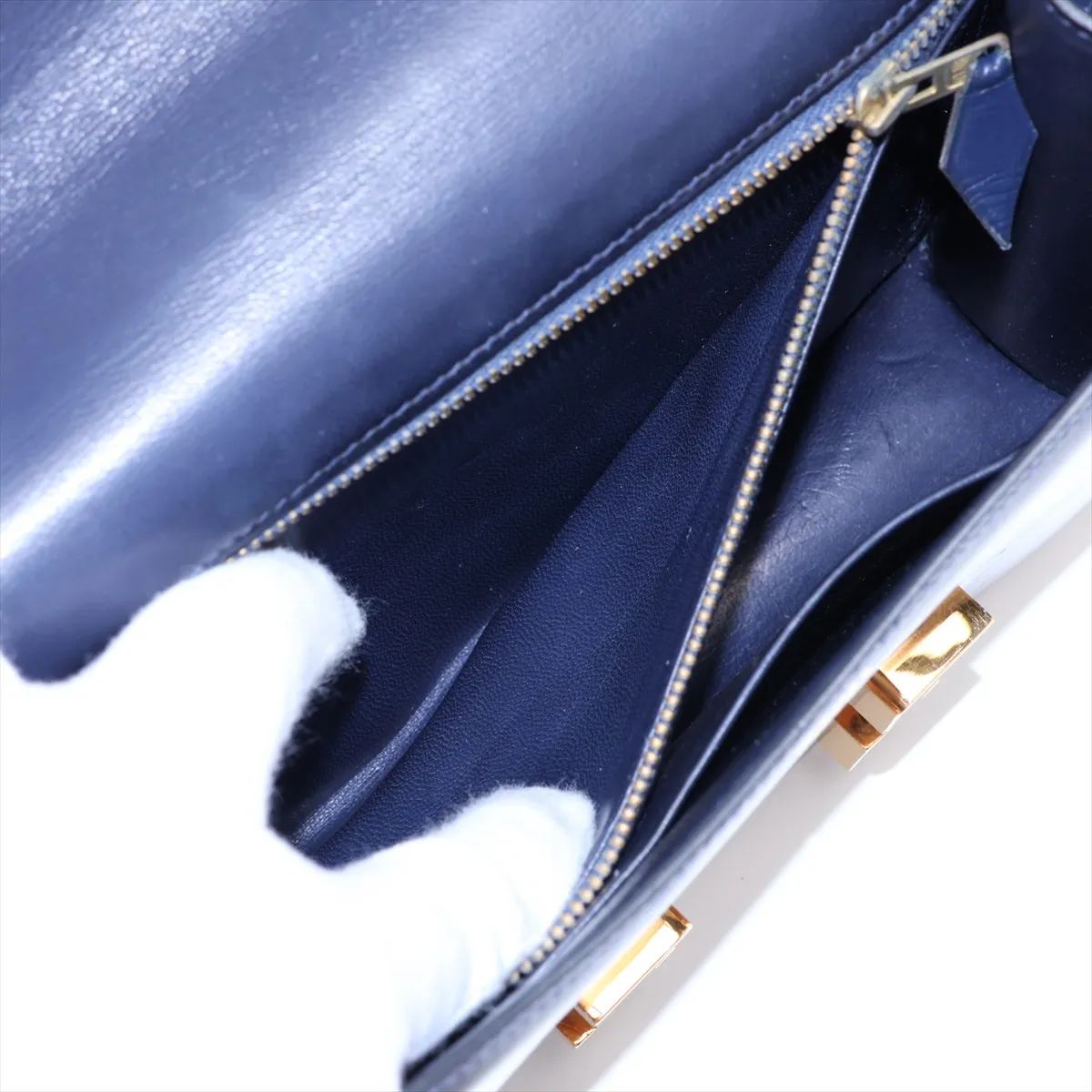 Constance 23 Box Calf Navy Gold Hardware D: 1974 — view 7