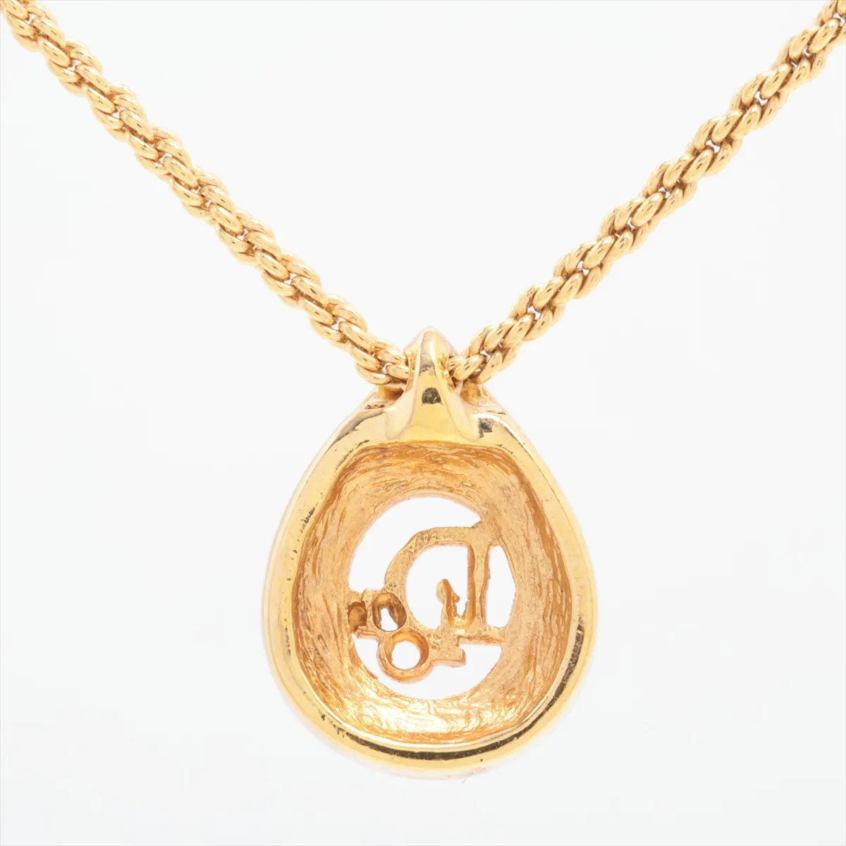 Logo Necklace GP x Rhinestone Gold — view 2
