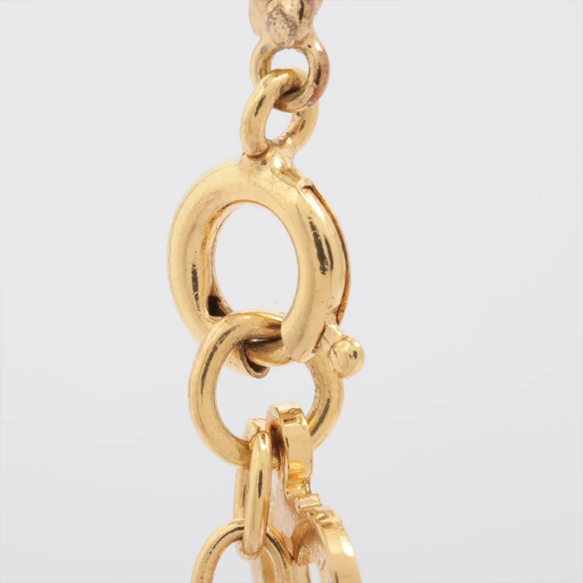 Logo Necklace GP x Rhinestone Gold — view 3