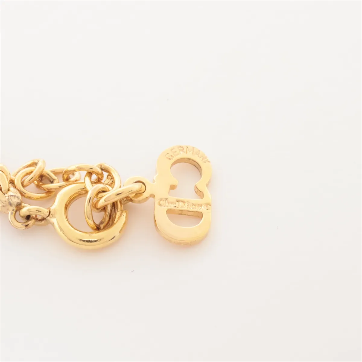 Logo Necklace GP x Rhinestone Gold — view 4
