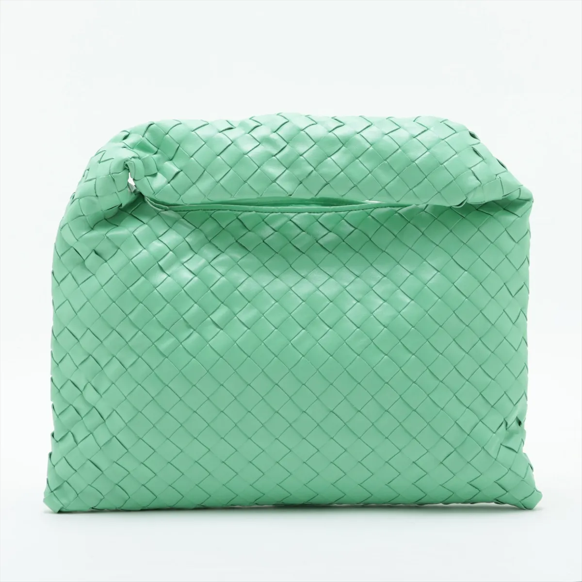 Intrecciato Hobo Leather Shoulder Bag, Green — view 2