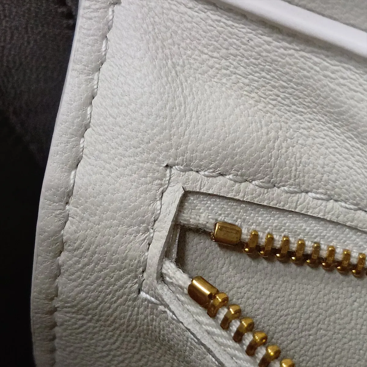 Marie Leather Shoulder Bag, White — view 14